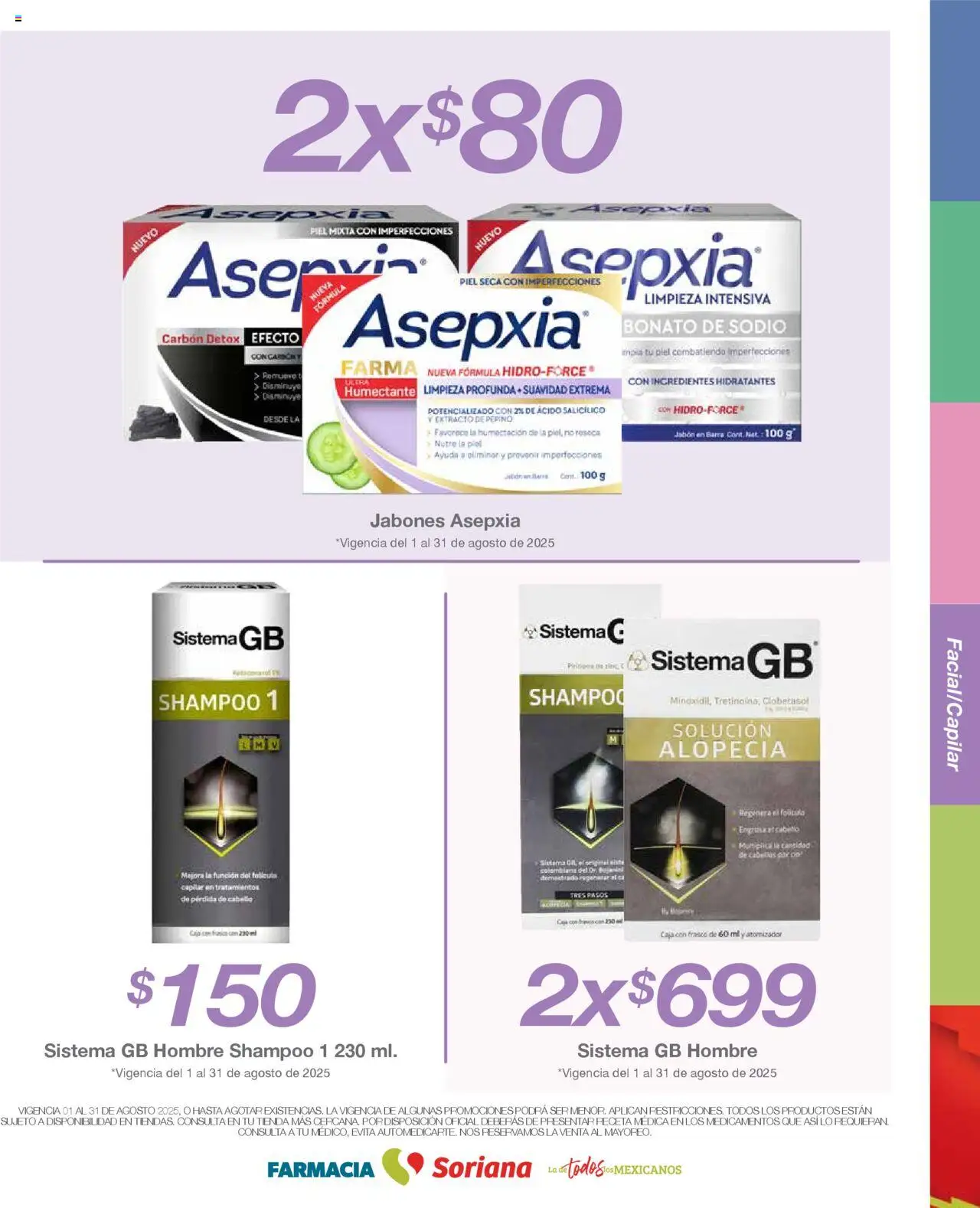 Nuevas ofertas de Soriana válidas en toda la República Mexicana desde el 01.08.2025. ¡Encuentra las mejores ofertas en Soriana - Folleto Farmacia Súper Nacional! | Página: 7 | Productos: Frasco, Huevo, Barra, Caja