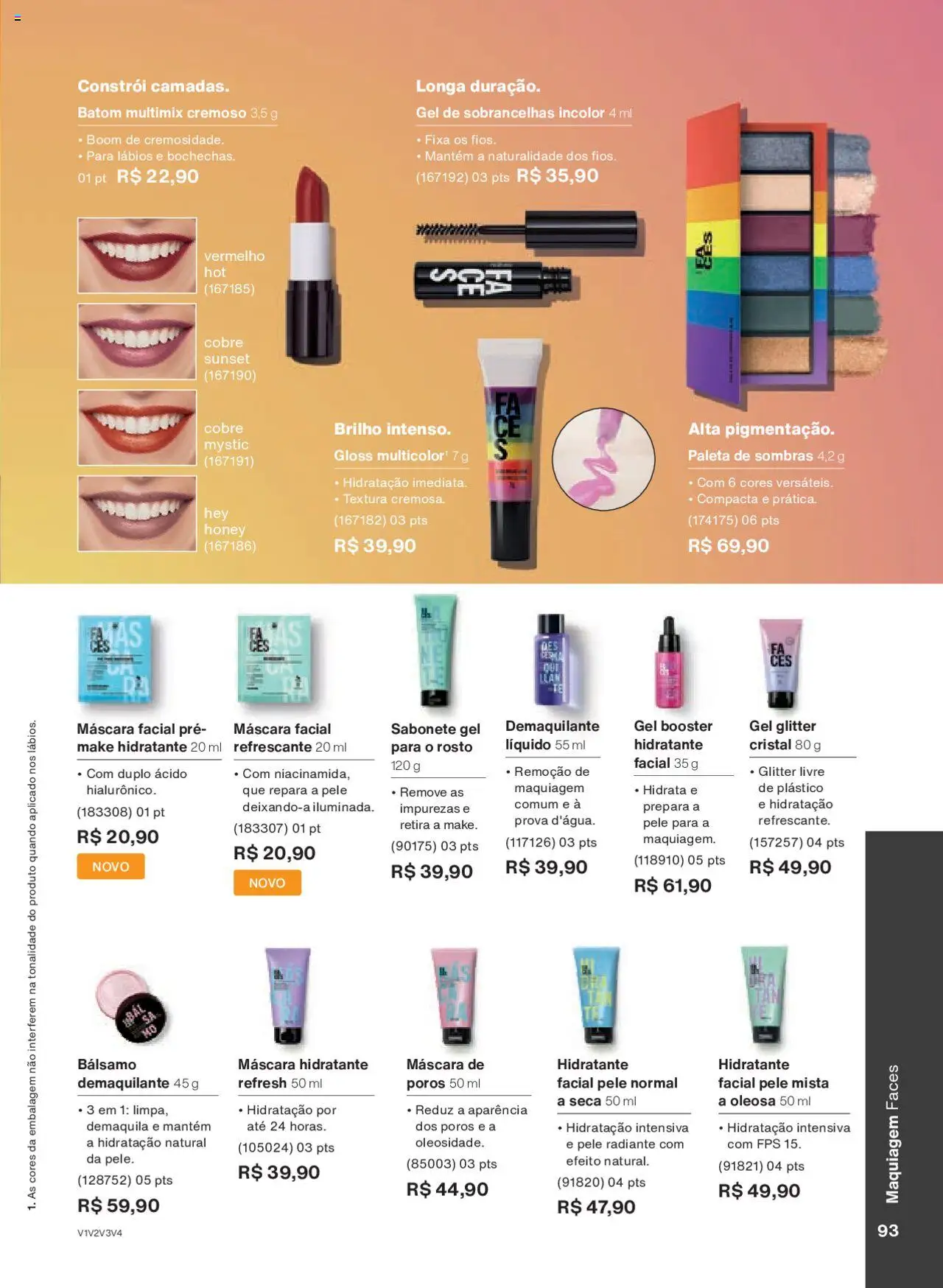 Natura Folheto - válido de 15.06.2025 | Página: 93 | Produtos: Maquiagem, Batom, Demaquilante, Sabonete