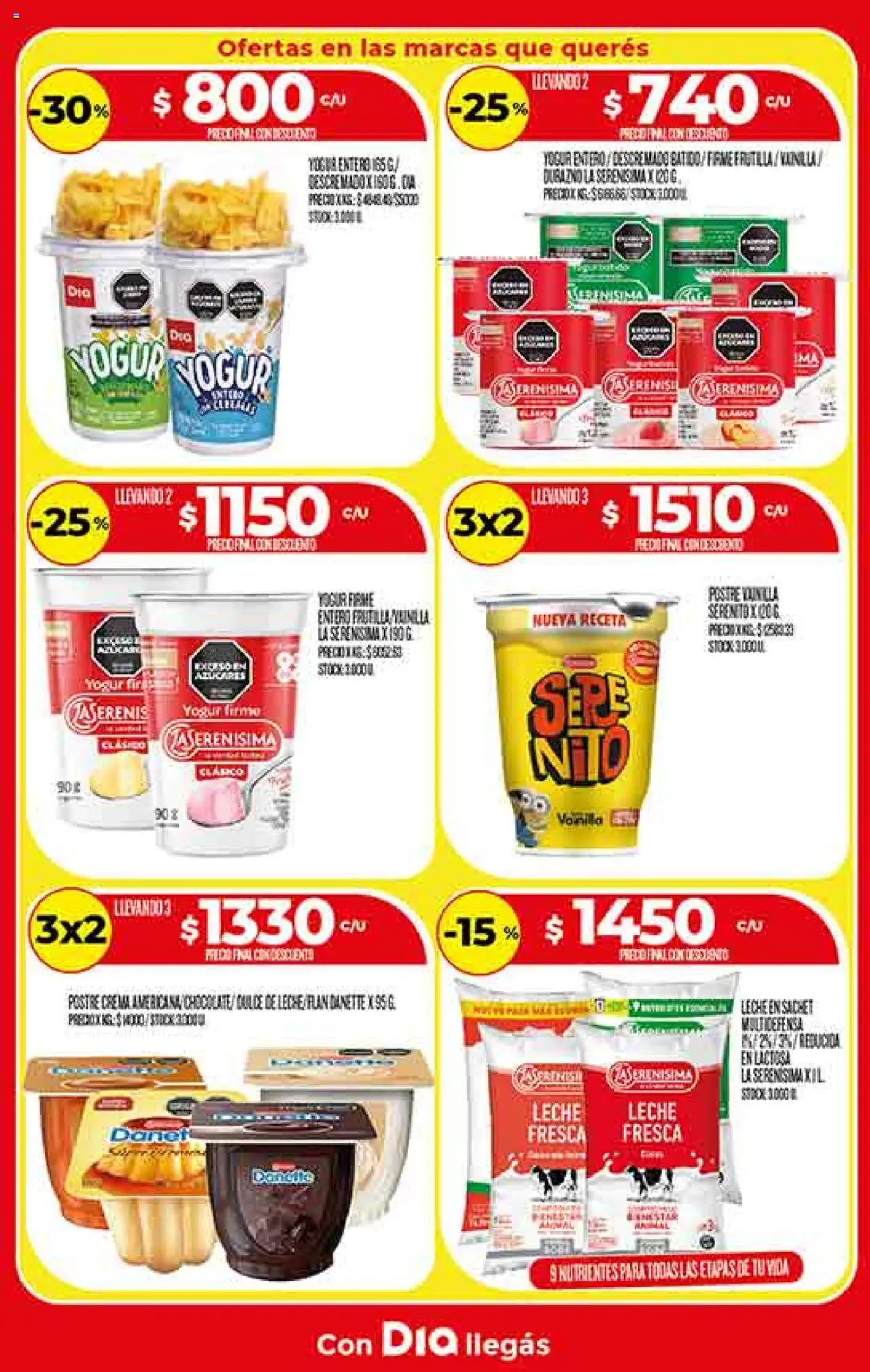 Supermercado DIA Ofertas │ válido desde el 06.08.2025 | Página: 10 | Productos: Frutilla, Durazno, Leche, Yogur