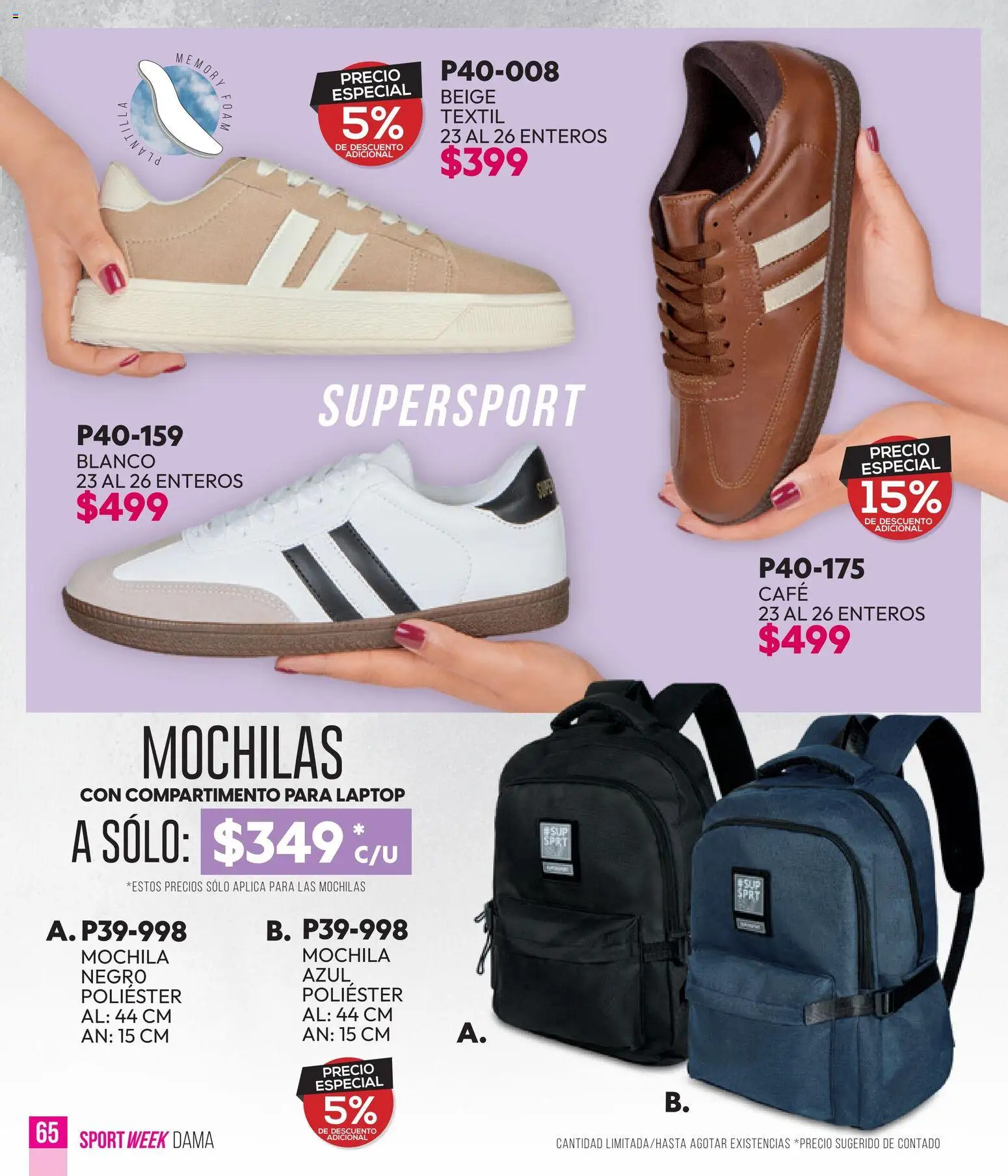 Nuevas ofertas de Cklass válidas en toda la República Mexicana desde el 28.04.2026. ¡Encuentra las mejores ofertas en Cklass catálogo Sportweek! | Página: 66 | Productos: Mochila, Café