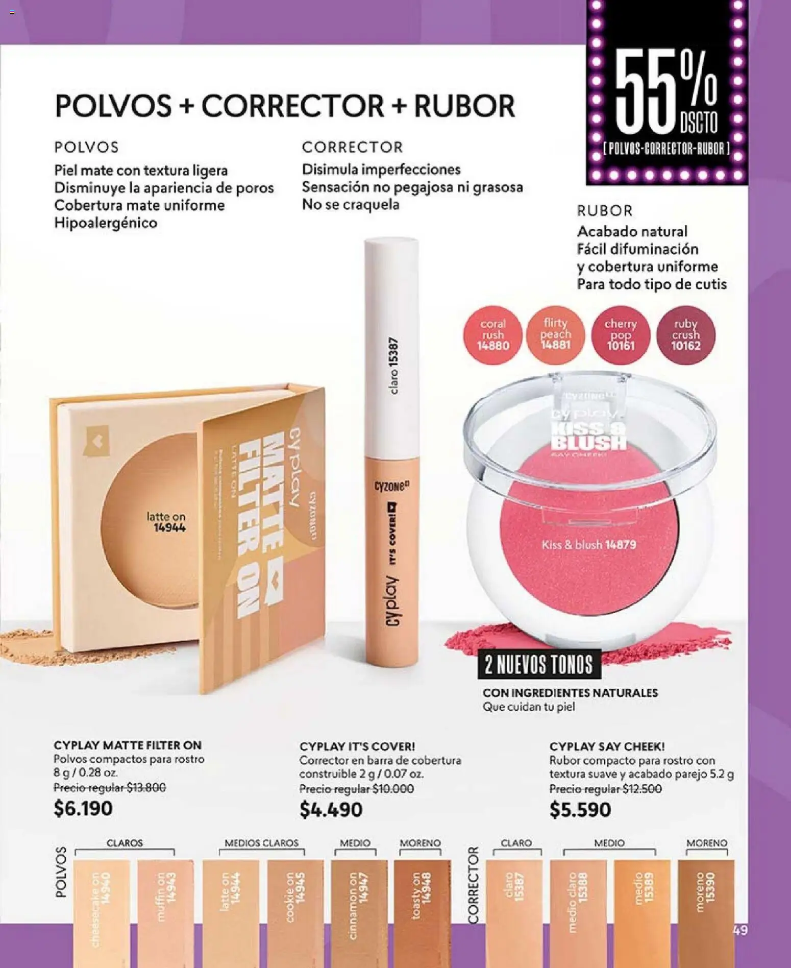 Catálogo CyZone Campaña 2 │ válido desde el 16.01.2026 | Página: 49 | Productos: Mate, Corrector, Rubor