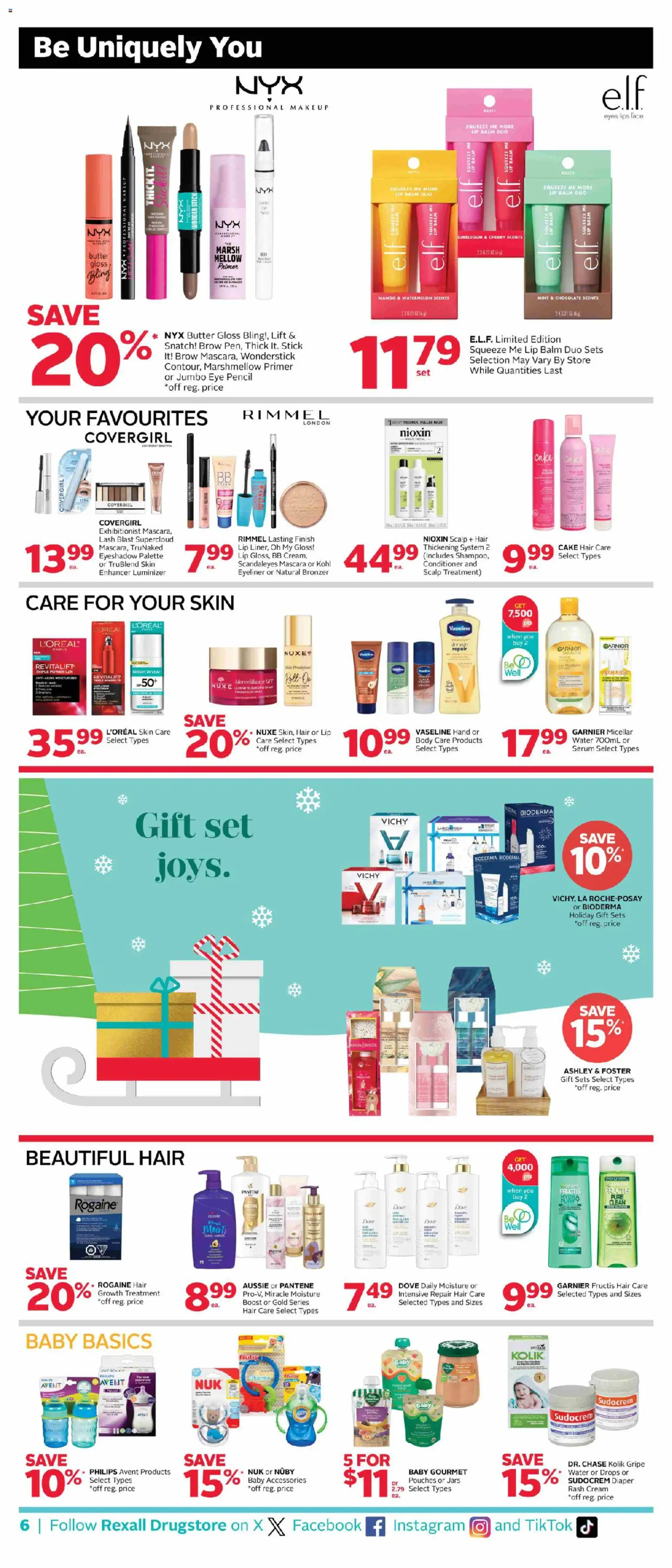 Rexall flyer valid from 14.11.2025 | Page: 11 | Products: Cream, Bronzer, Eyeliner, Chocolate