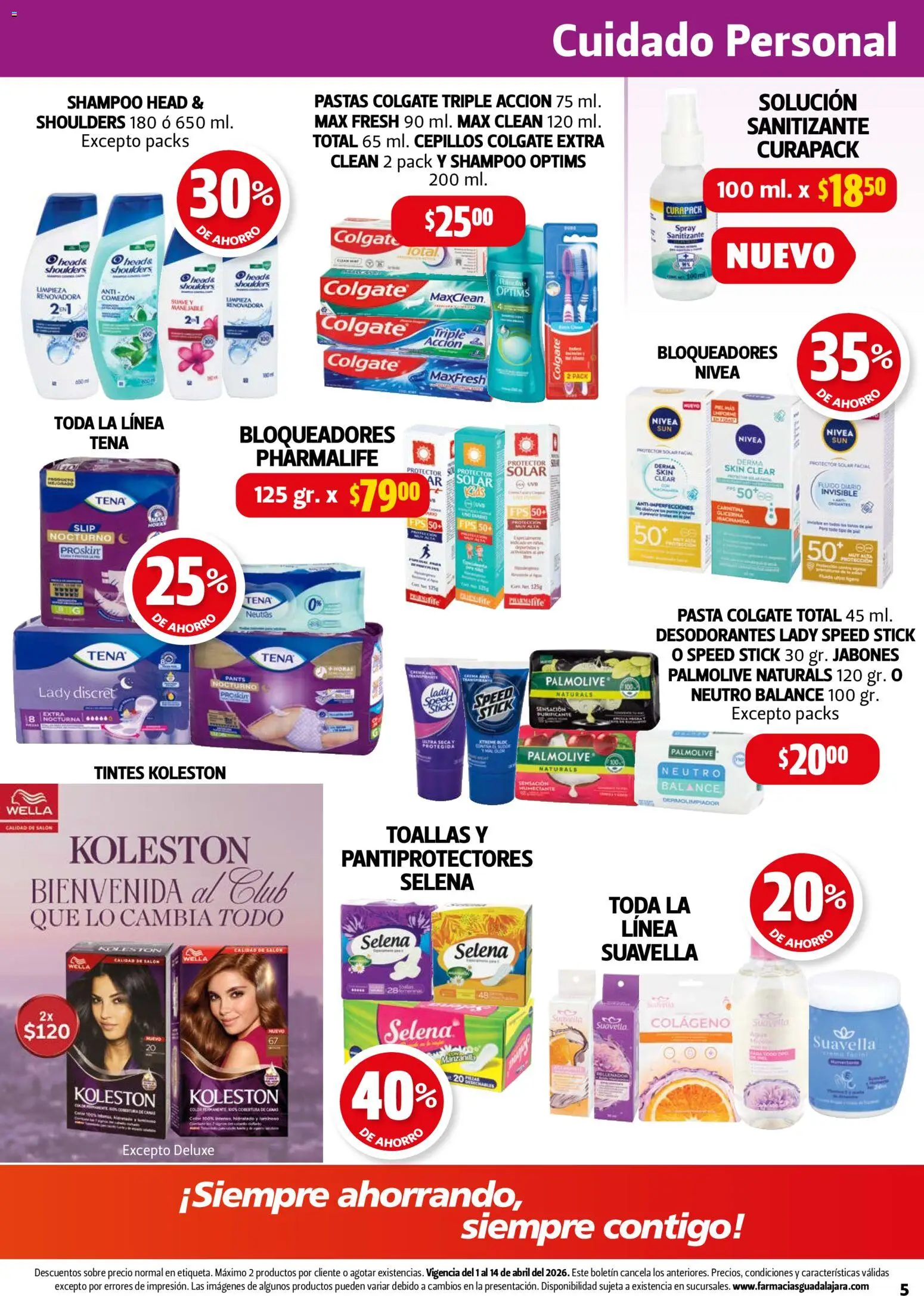 Nuevas ofertas de Farmacia Guadalajara válidas en toda la República Mexicana desde el 01.04.2026. ¡Encuentra las mejores ofertas en Farmacia Guadalajara catálogo! | Página: 5