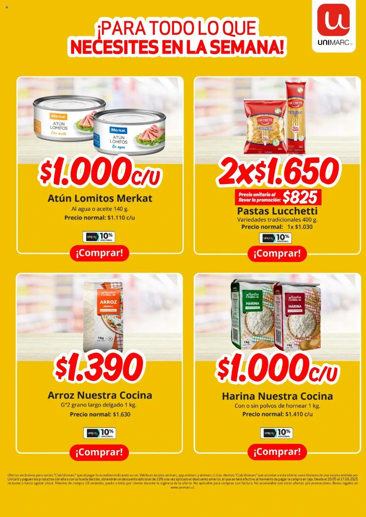 Unimarc Ofertas │ válido desde el 30.05.2025 | Página: 13 | Productos: Agua, Cocina, Arroz, Aceite