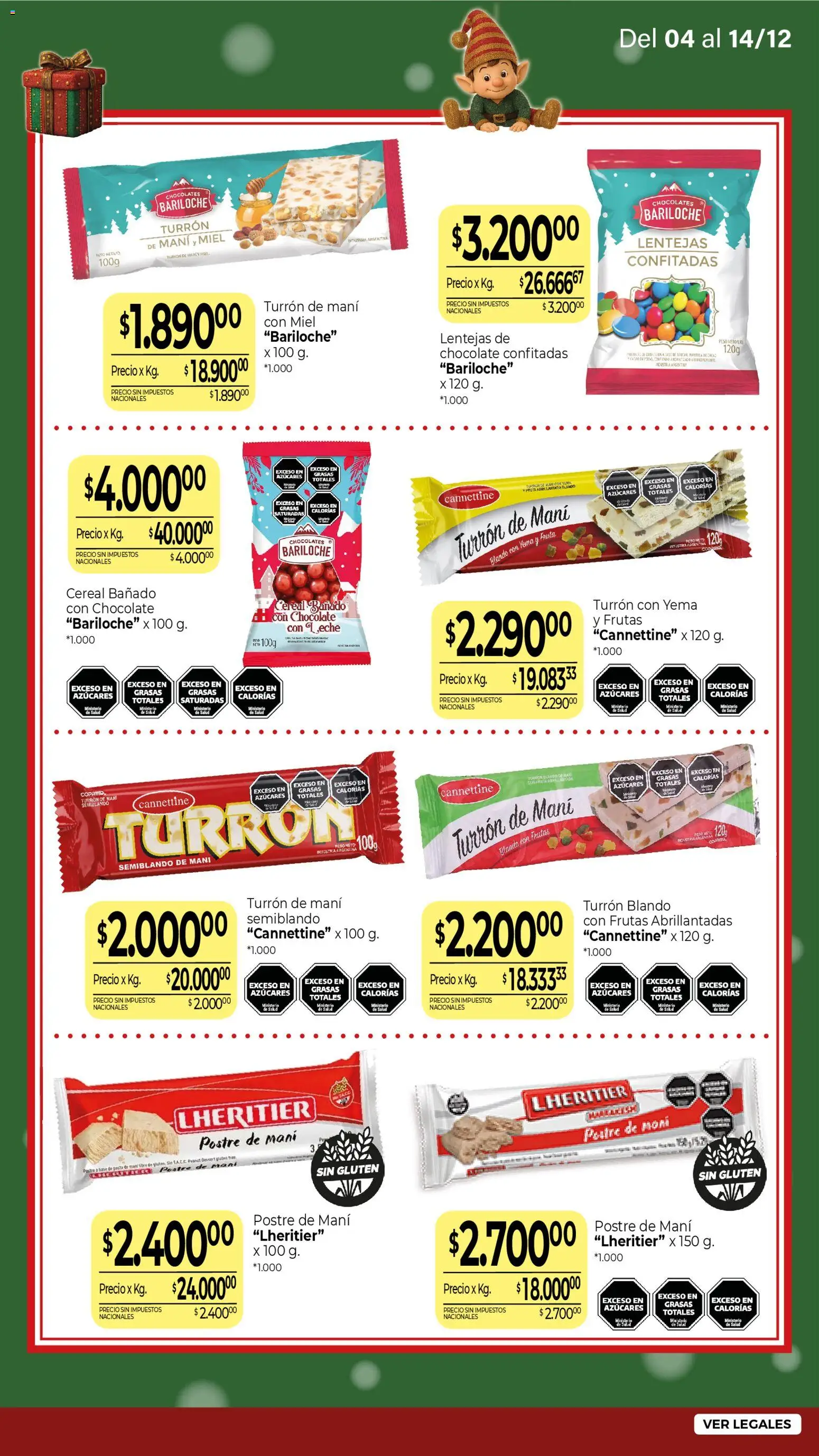 La Anonima - catalogos │ válido desde el 04.12.2025 | Página: 4 | Productos: Mani, Leche, Manteca, Chocolate