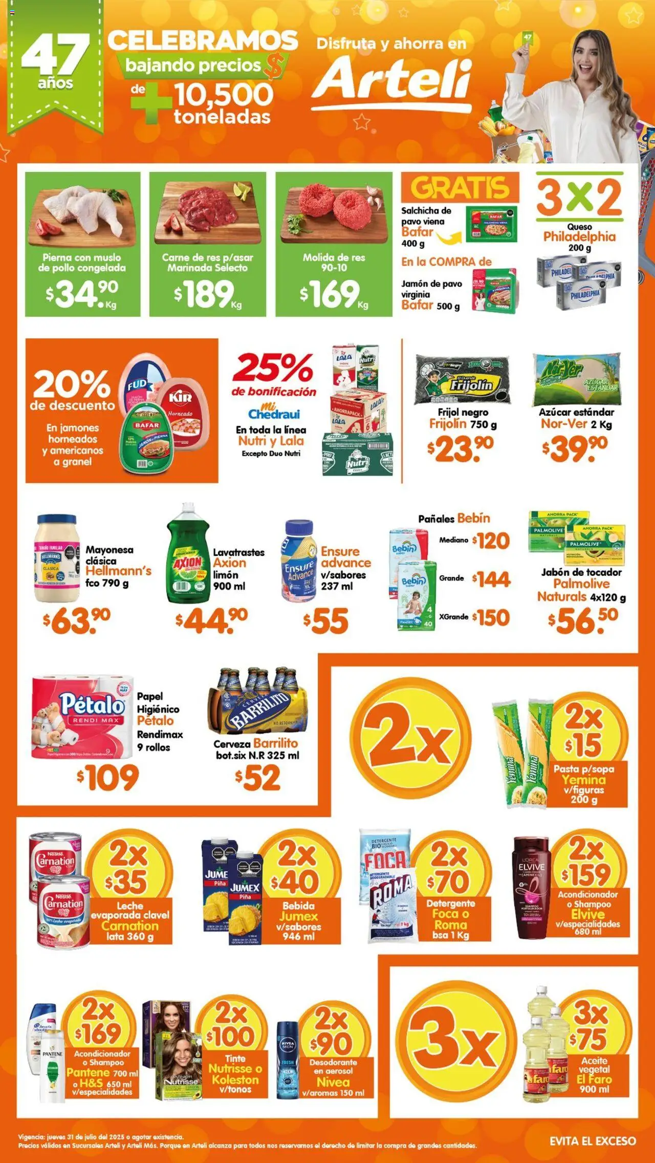Nuevas ofertas de Arteli válidas en toda la República Mexicana desde el 31.07.2025. ¡Encuentra las mejores ofertas en Arteli - Folleto Tuxpan! | Página: 1 | Productos: Pollo, Mayonesa, Limón, Aceite