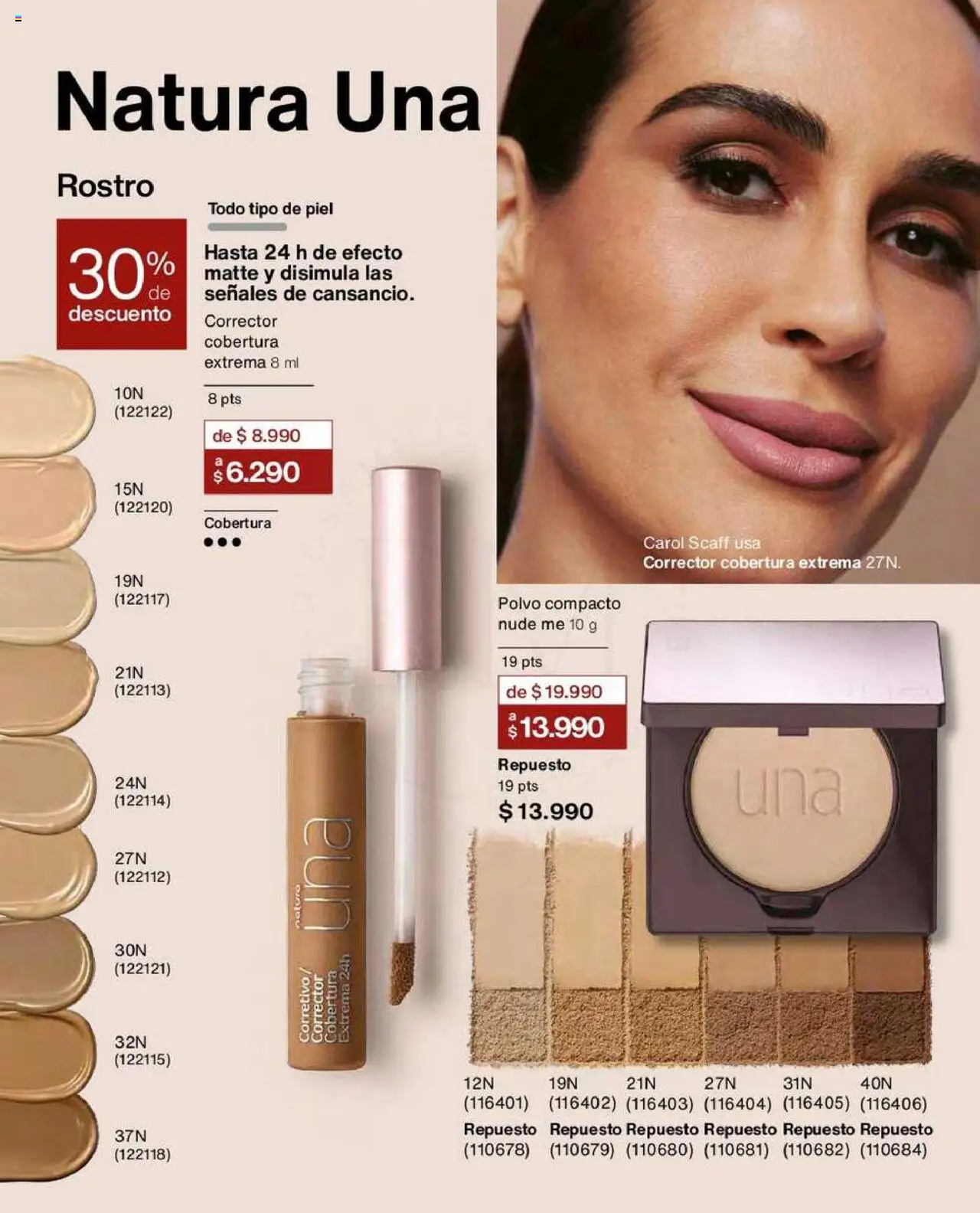 Natura catálogo │ válido desde el 22.07.2025 | Página: 48 | Productos: Polvo compacto, Polvo, Corrector