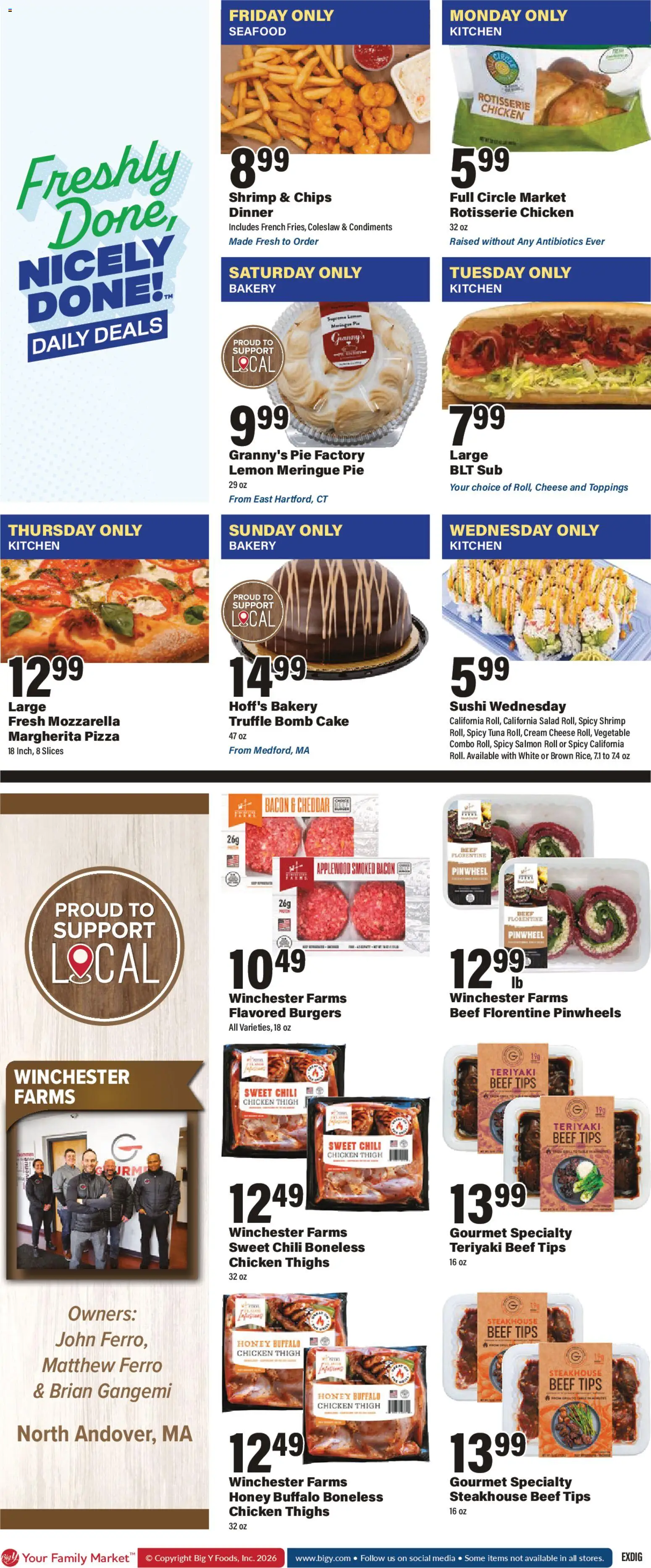 Big Y Weekly Ad - valid from 30.04.2026 | Page: 2 | Products: Bakery, Pin, Beef, Seafood