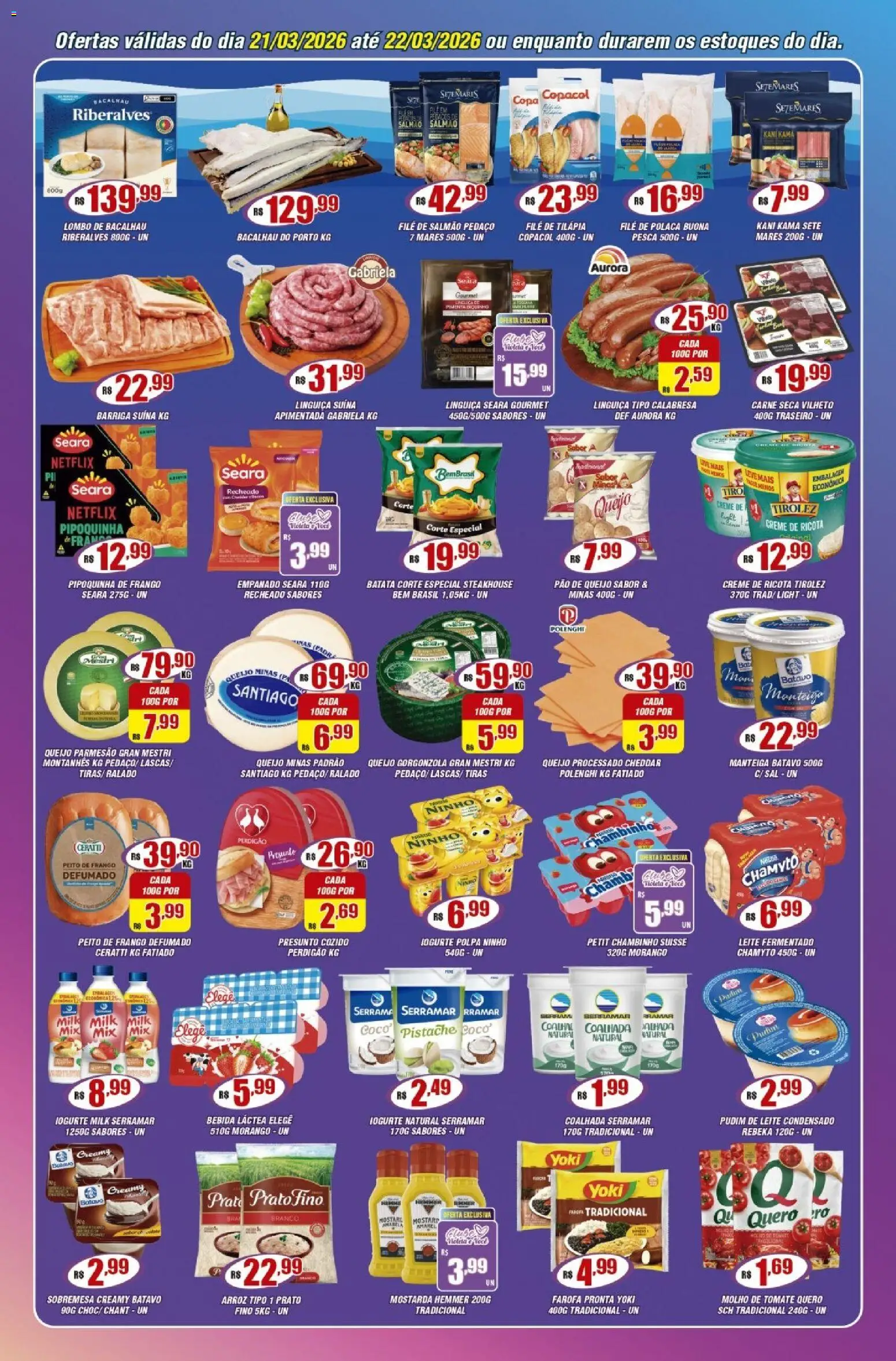 Violeta Supermercados Folheto - válido de 21.03.2026 | Página: 2 | Produtos: Manteiga, Queijo, Farofa, Pá