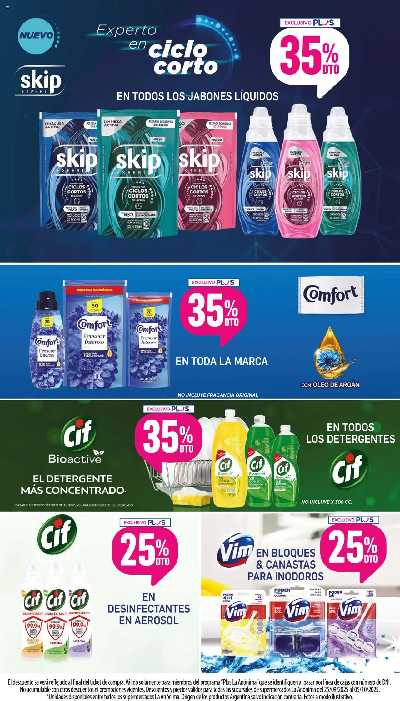 La Anonima catálogo │ válido desde el 25.09.2025 | Página: 31 | Productos: Desinfectante, Fragancia, Detergente, Mochila