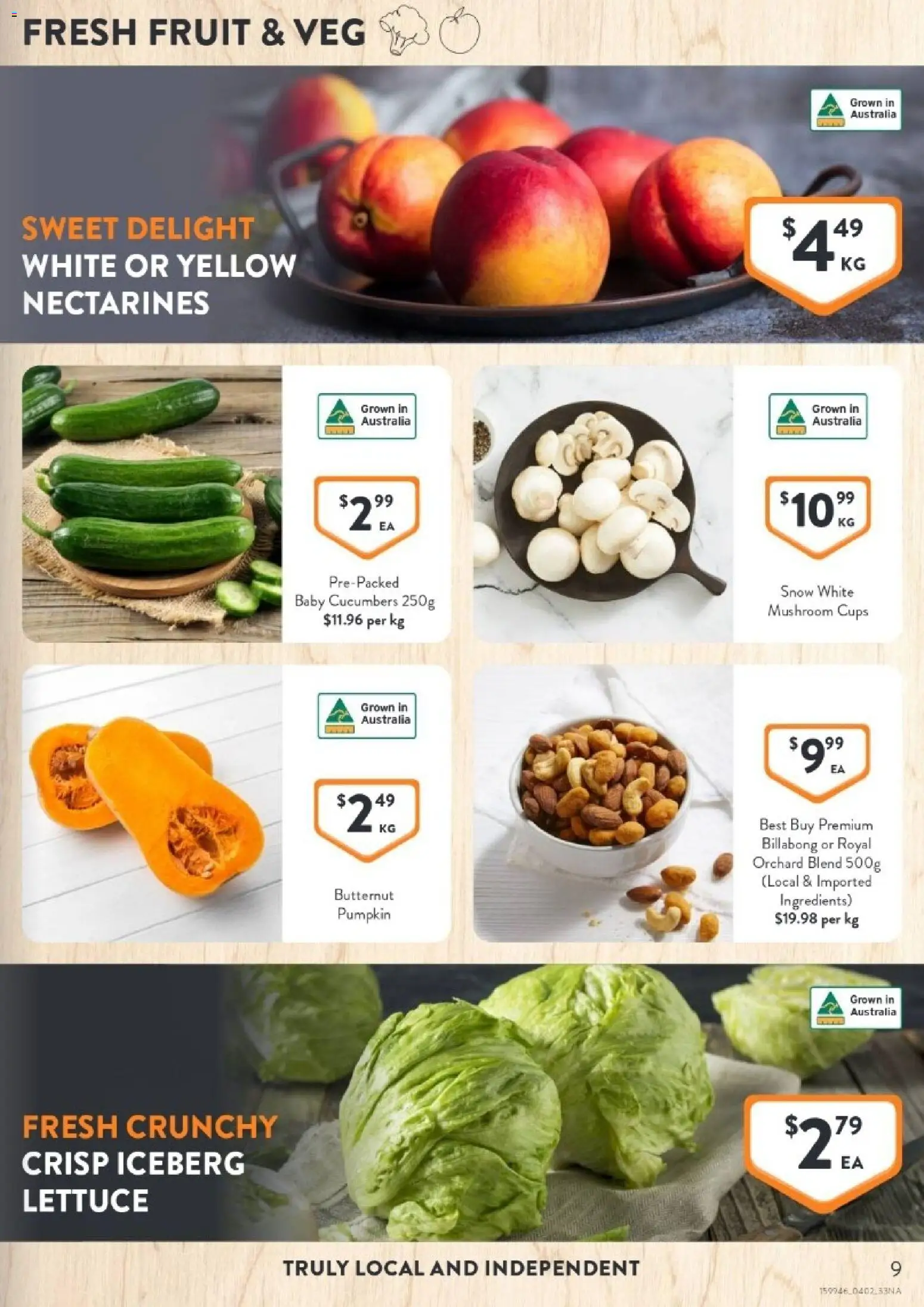 Foodworks catalogue - valid from 04.02.2026 | Page: 9 | Products: Cups, Lettuce, Cucumbers, Pumpkin