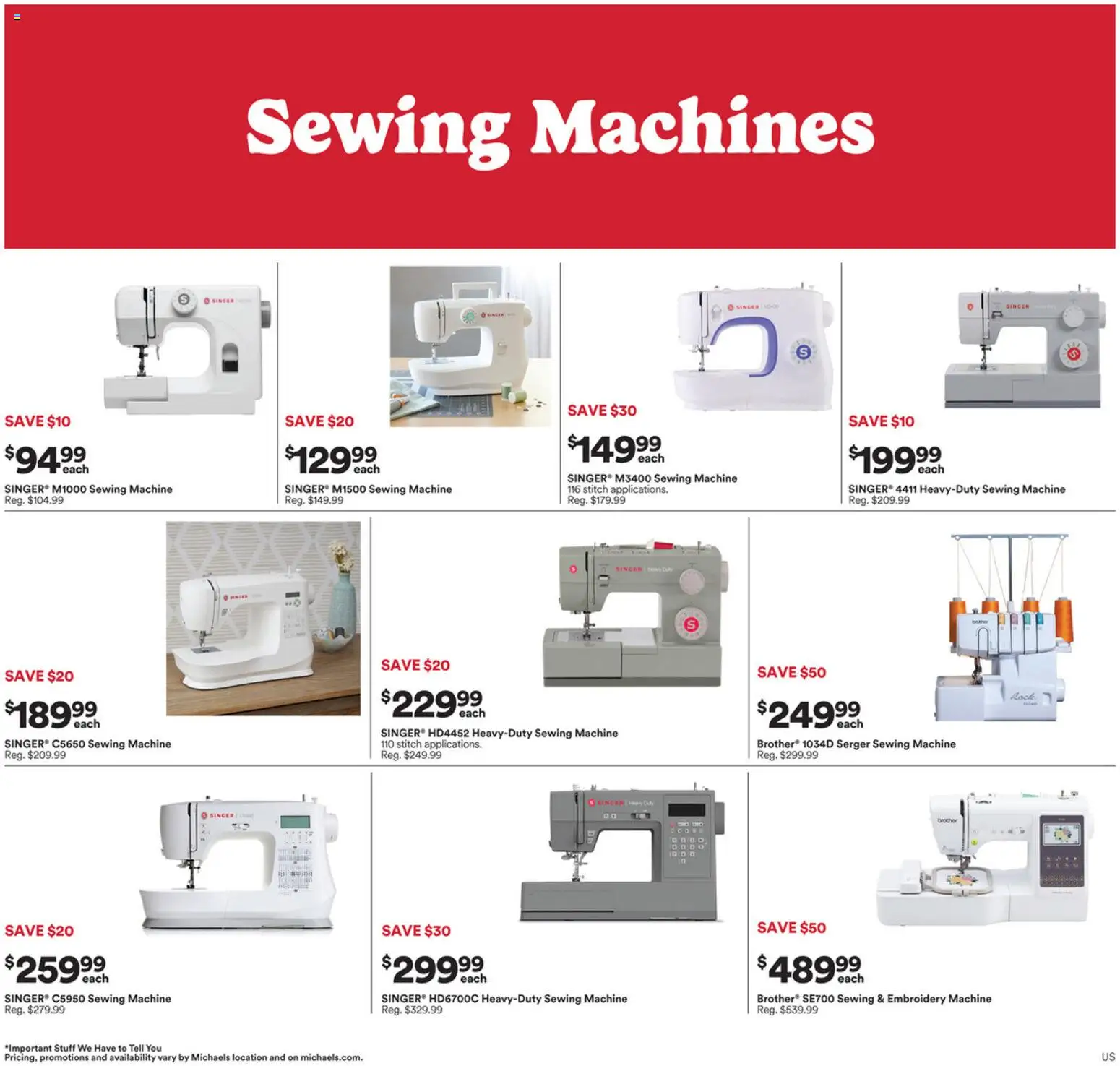 Michaels Weekly Ad - valid from 01.12.2025 | Page: 8 | Products: Sewing machine