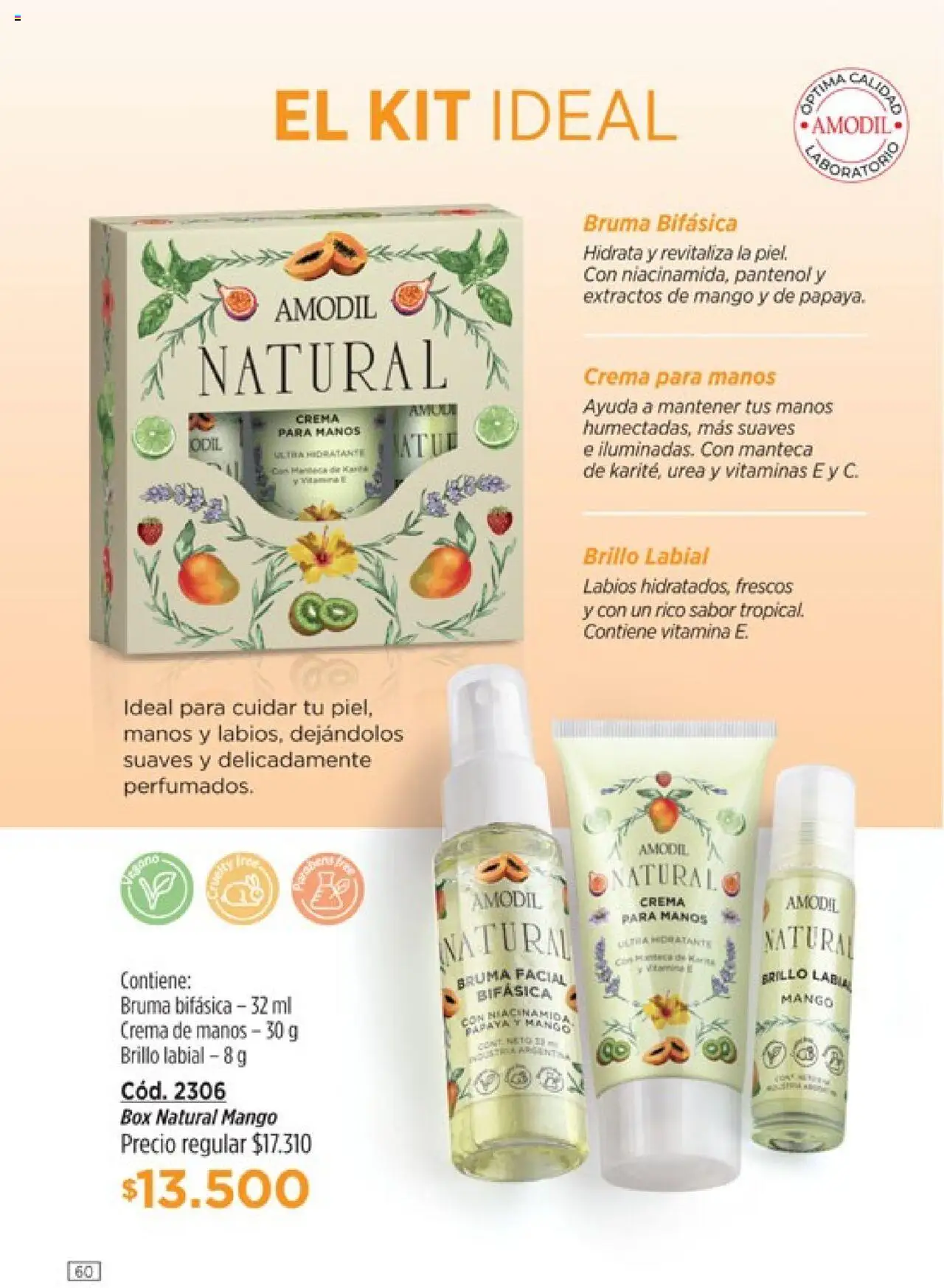 Catálogo Amodil Campaña 11 │ válido desde el 13.06.2025 | Página: 60 | Productos: Brillo, Crema de manos, Bruma, Crema