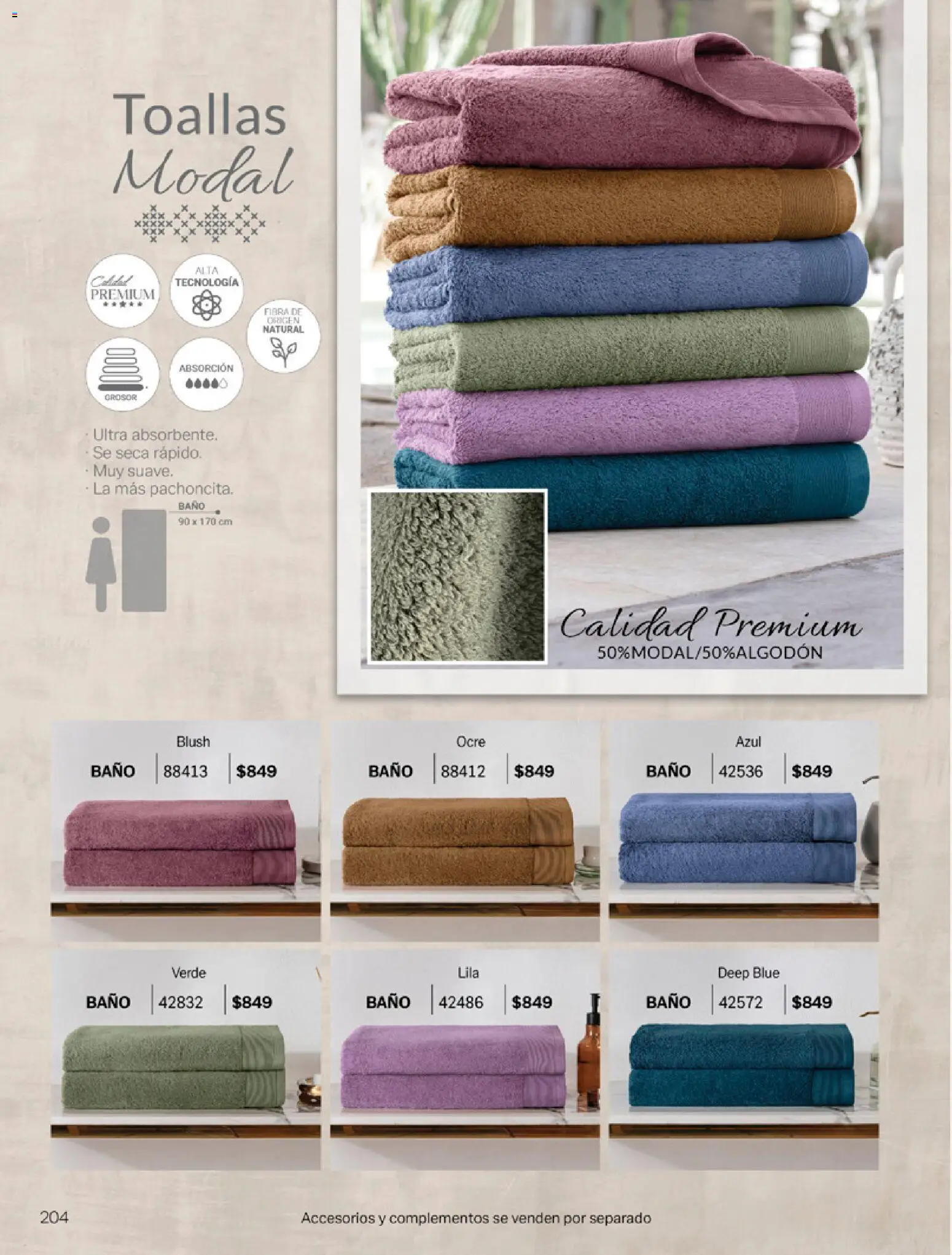 Nuevas ofertas de Vianney válidas en toda la República Mexicana desde el 06.03.2026. ¡Encuentra las mejores ofertas en Vianney catálogo Tu hogar, nuestra pasión! | Página: 206 | Productos: Toallas, Baño