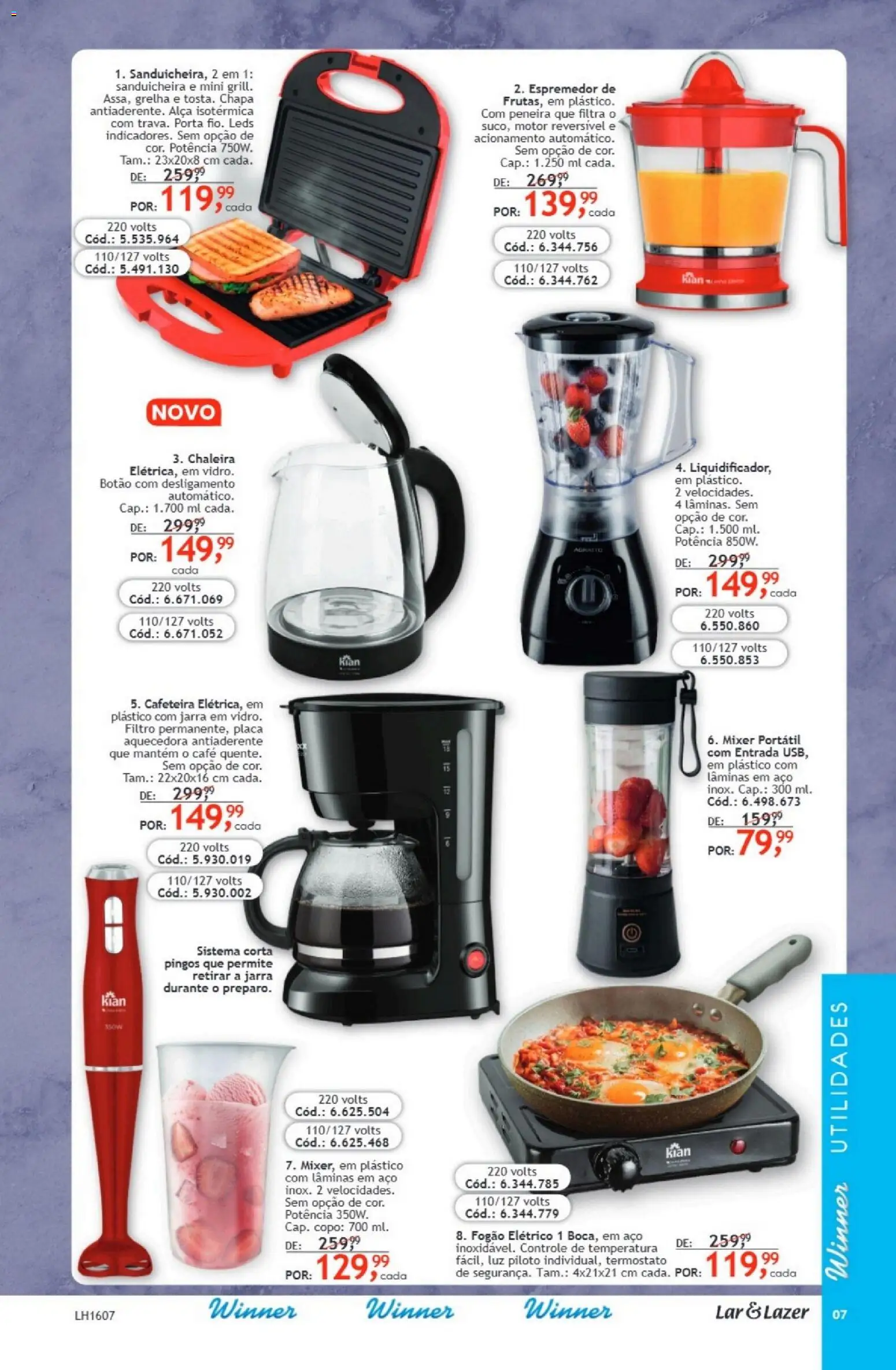 Quatro Estações Folheto - válido de 01.01.2026 | Página: 7 | Produtos: Fogão, Porta, Cafeteira, Peneira