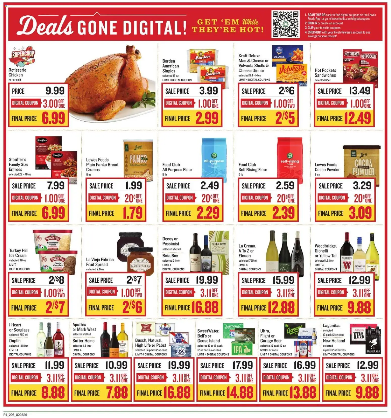 Lowes Foods Weekly Ad - SC - valid from 25.02.2026 | Page: 4 | Products: Clip, Powder, Cream, Peach