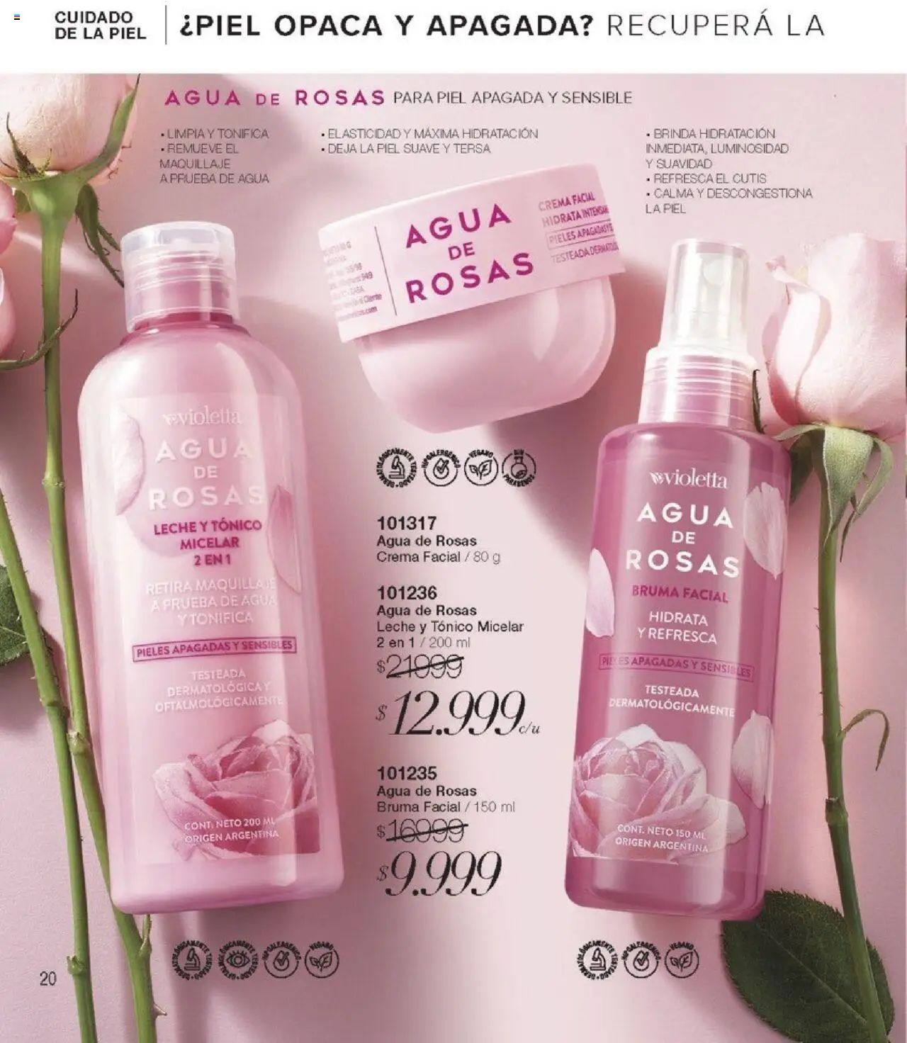 Violetta catálogo │ válido desde el 07.08.2025 | Página: 20 | Productos: Maquillaje, Bruma, Agua, Crema