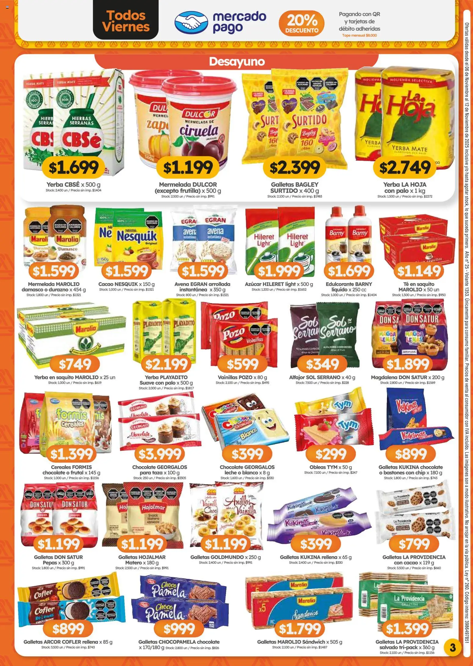 Cordiez ofertas │ válido desde el 06.11.2025 | Página: 3 | Productos: Avena, Magdalena, Leche, Té