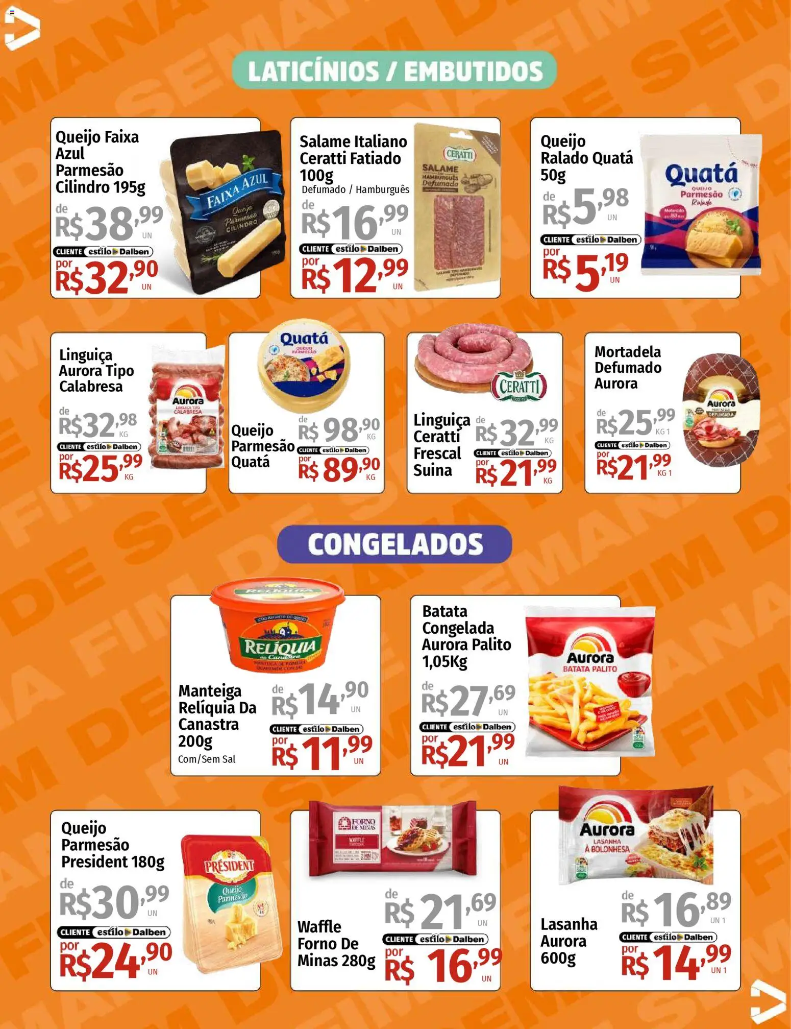 Supermercado Dalben Folheto - válido de 17.04.2026 | Página: 11 | Produtos: Manteiga, Salame, Parmesão, Lasanha