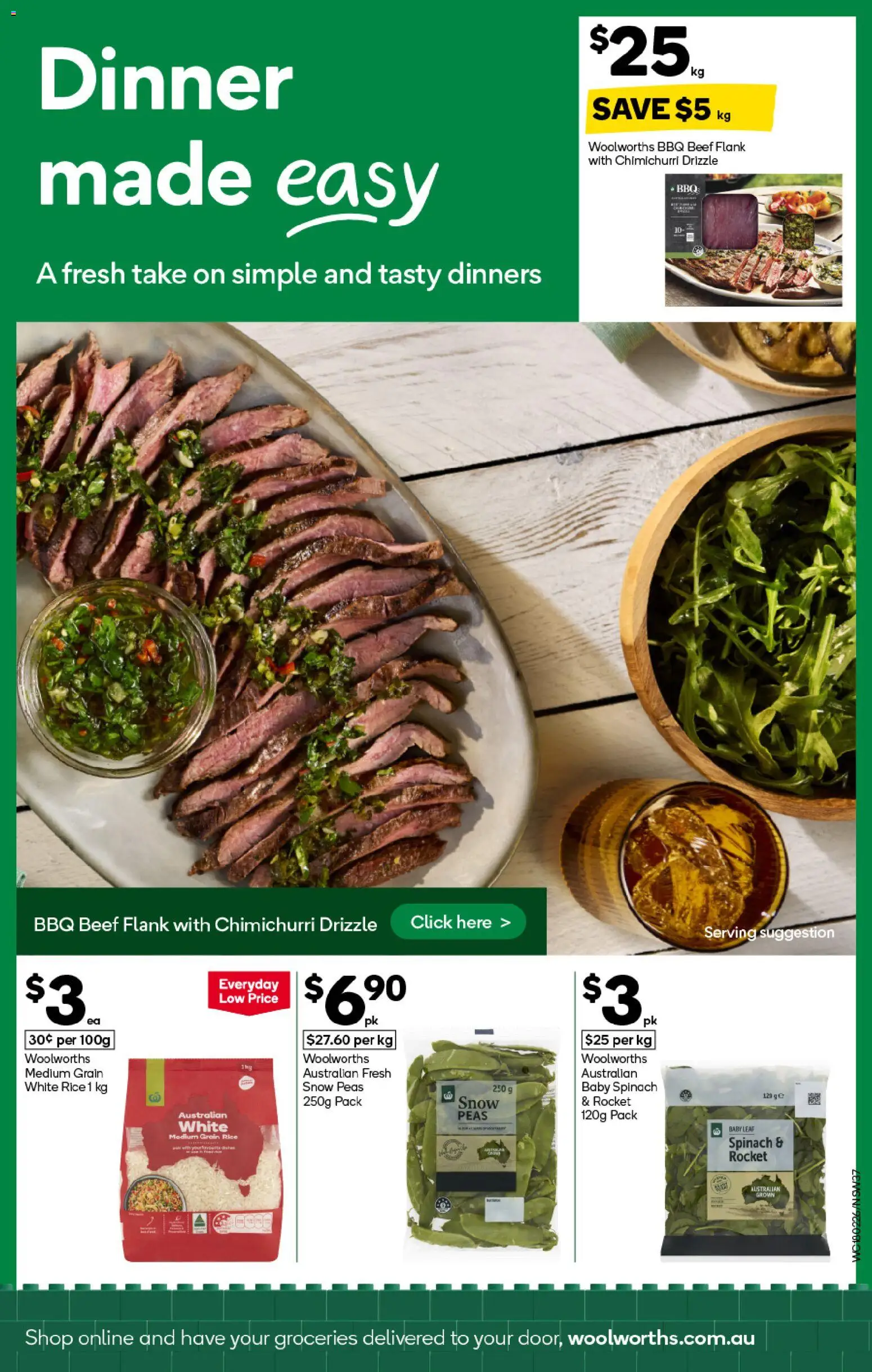 Woolworths catalogue - valid from 18.02.2026 | Page: 35 | Products: Rice, Beef, Rocket, Spinach