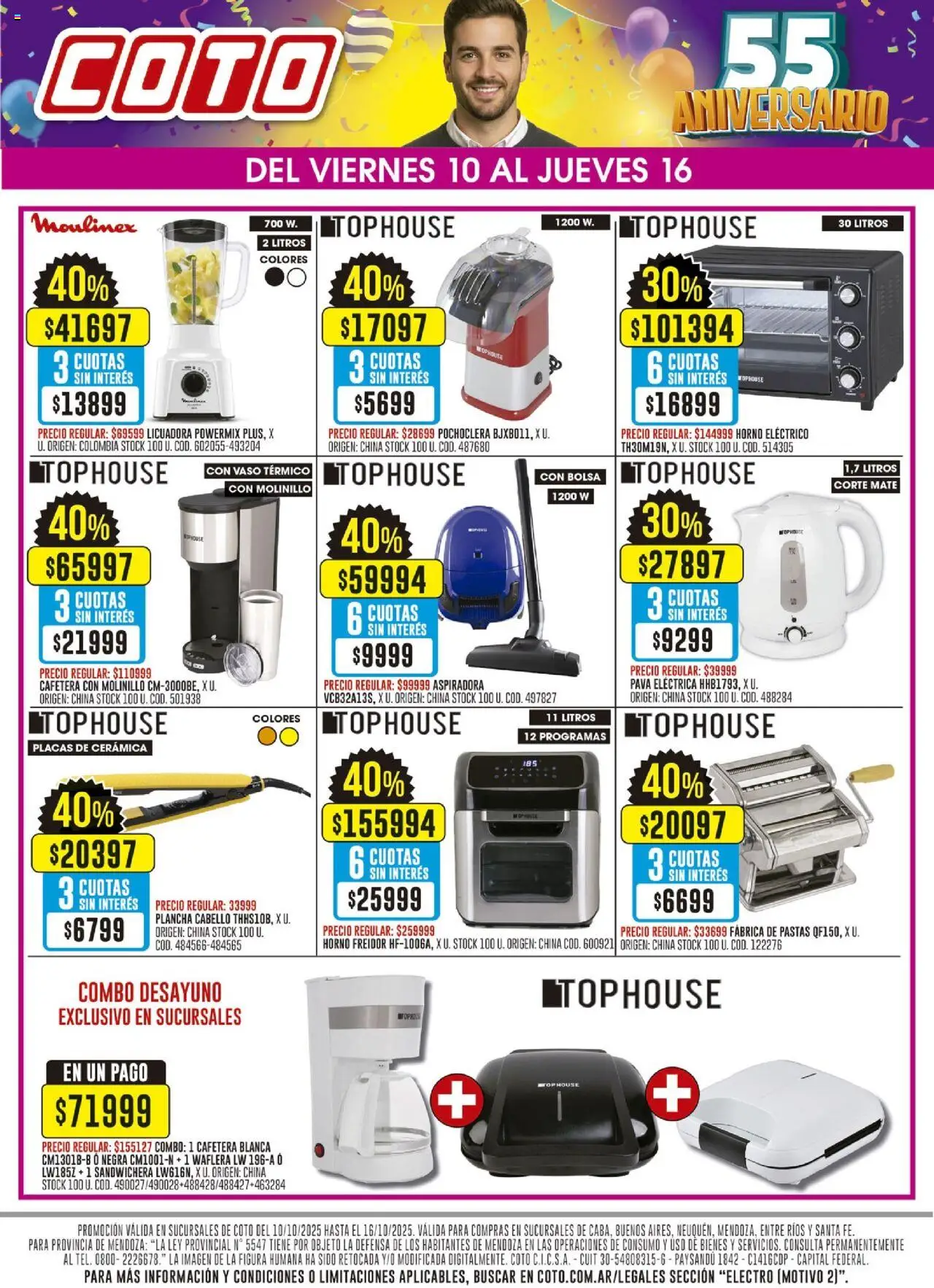 Coto - Electro Motivo │ válido desde el 10.10.2025 | Página: 1 | Productos: Waflera, Mate, Pava, Horno eléctrico