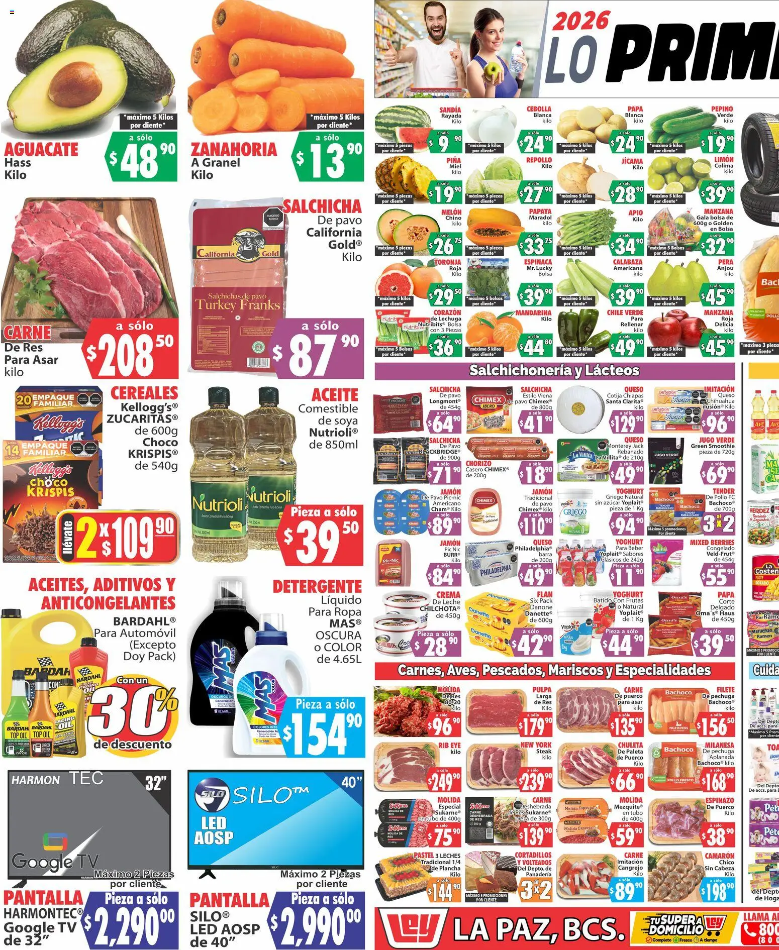 Nuevas ofertas de Casa Ley válidas en toda la República Mexicana desde el 24.01.2026. ¡Encuentra las mejores ofertas en Casa Ley folleto Autoservicio La Paz! | Página: 1 | Productos: Limón, Chorizo, Plancha, Ropa