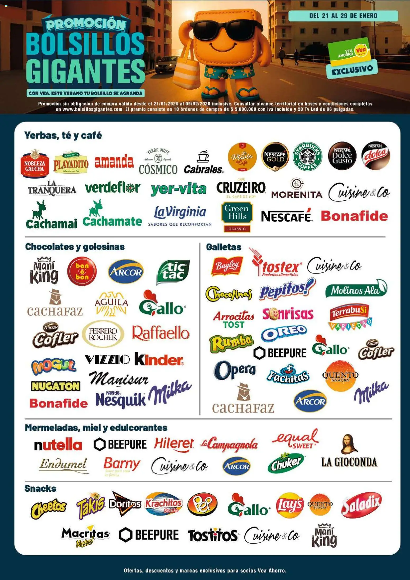 Vea - Folleto Nacional Vea Bolsillos Gigantes │ válido desde el 21.01.2026 | Página: 8 | Productos: Yerba, Mani, Golosinas, Planta