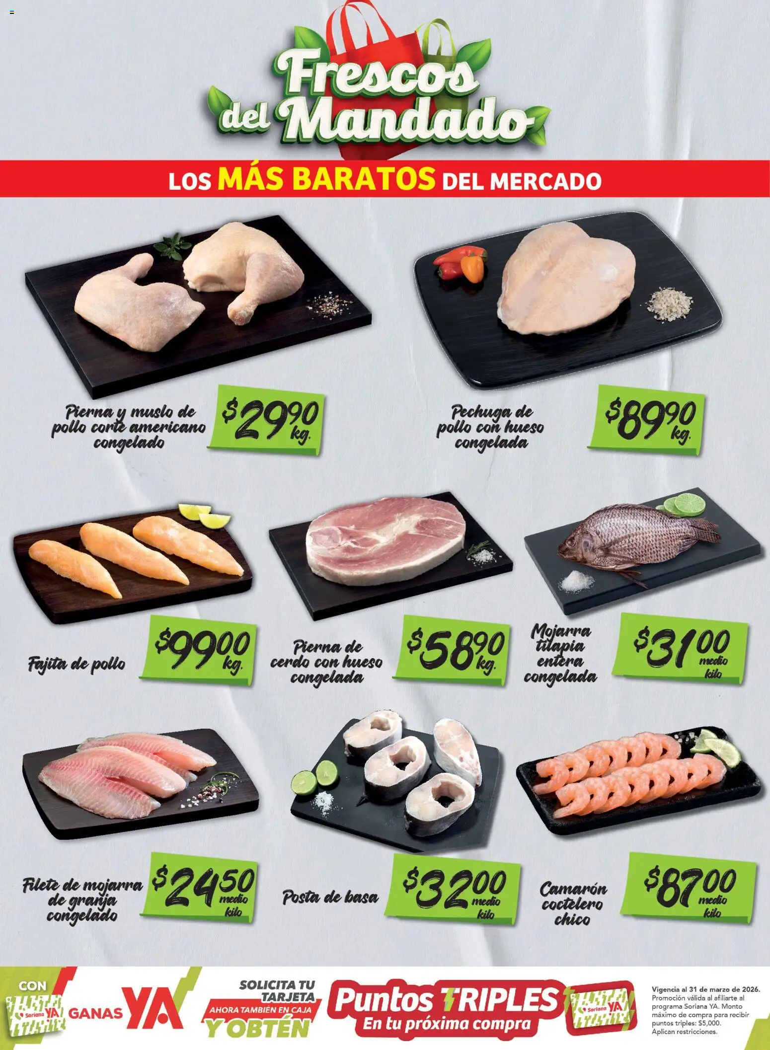 Nuevas ofertas de Soriana válidas en toda la República Mexicana desde el 20.01.2026. ¡Encuentra las mejores ofertas en Soriana - Frescos del Mandado Mercado: Saltillo y Torreón! | Página: 2 | Productos: Pollo, Cerdo, Caja