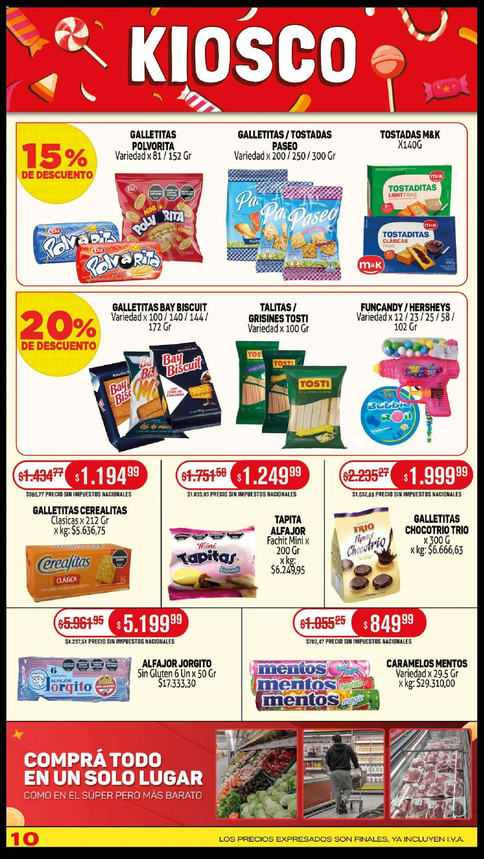 Makro ofertas │ válido desde el 23.10.2025 | Página: 10 | Productos: Galletitas, Chocolate, Alfajor