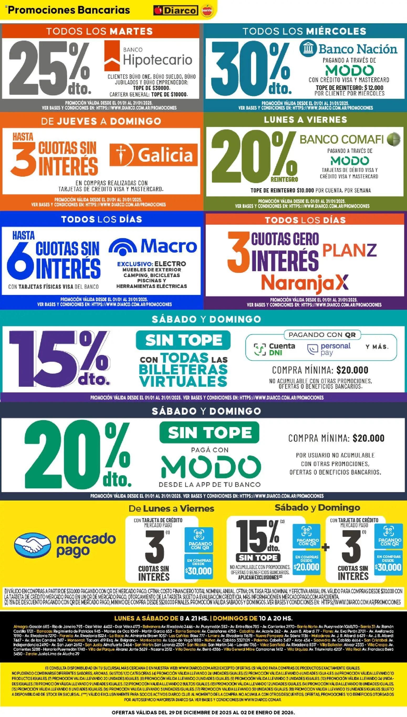 Diarco - Ofertas Diarco Barrio │ válido desde el 29.12.2025 | Página: 11 | Productos: Cartera, Banco, Lima, General