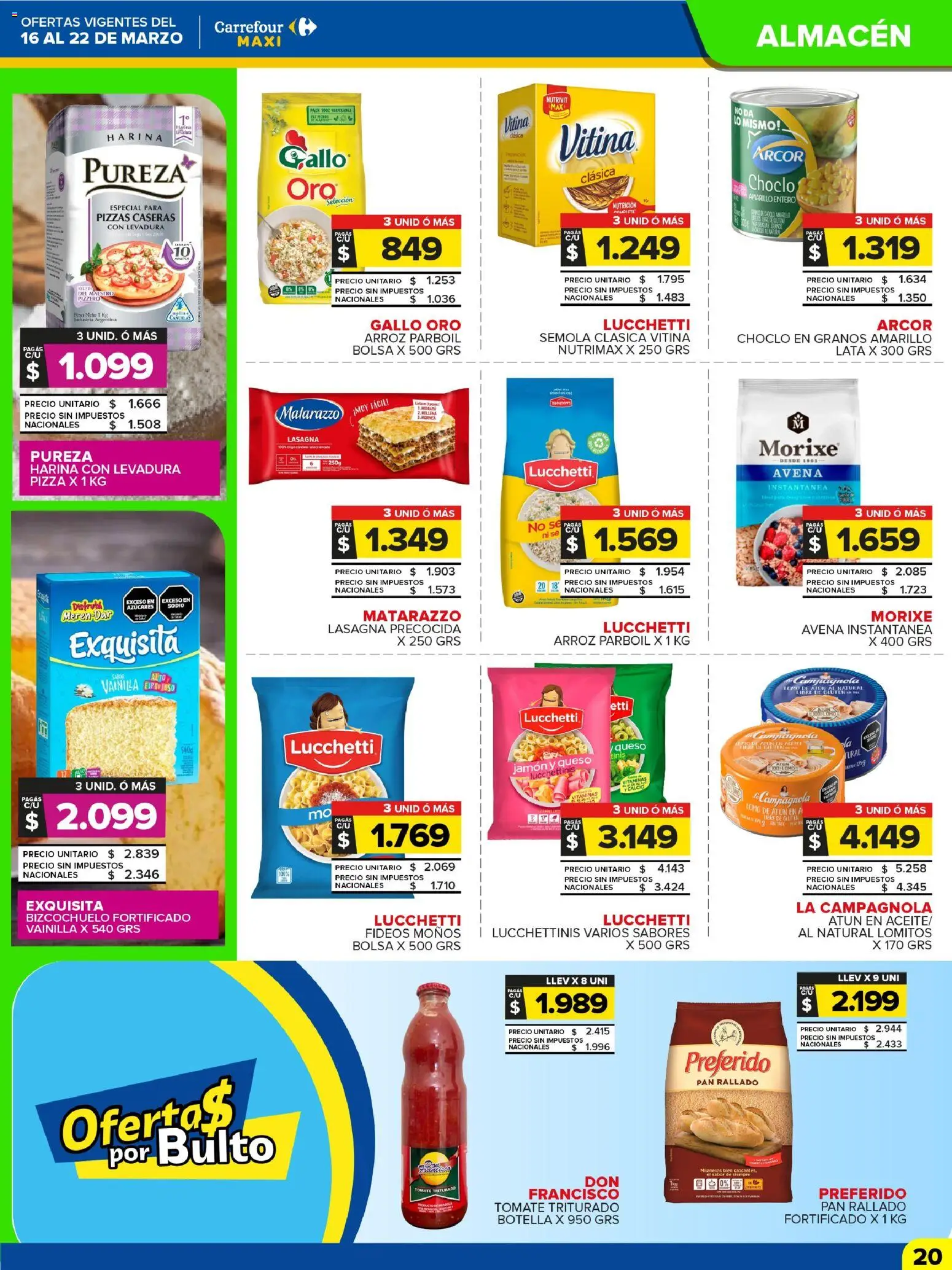 Carrefour Maxi catálogo │ válido desde el 16.03.2026 | Página: 20 | Productos: Harina, Aceite, Avena, Pan rallado