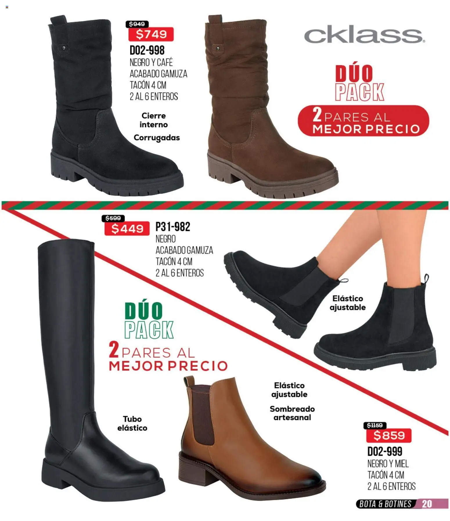 Nuevas ofertas de Cklass válidas en toda la República Mexicana desde el 30.11.2025. ¡Encuentra las mejores ofertas en Cklass catálogo Rebajas Navideñas Calzado! | Página: 21 | Productos: Café, Gamuza, Botines