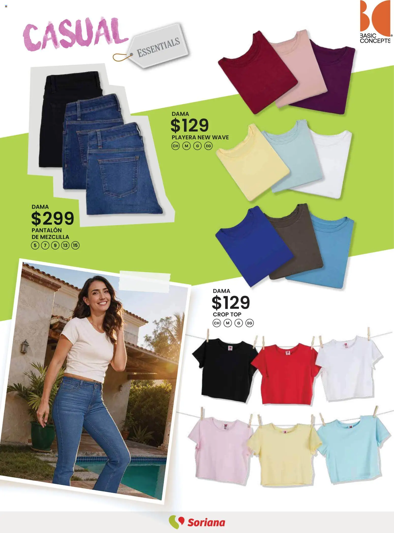 Nuevas ofertas de Soriana válidas en toda la República Mexicana desde el 12.03.2026. ¡Encuentra las mejores ofertas en Soriana Catálogo Primavera Verano Híper Nacional! | Página: 18 | Productos: Playera, Top