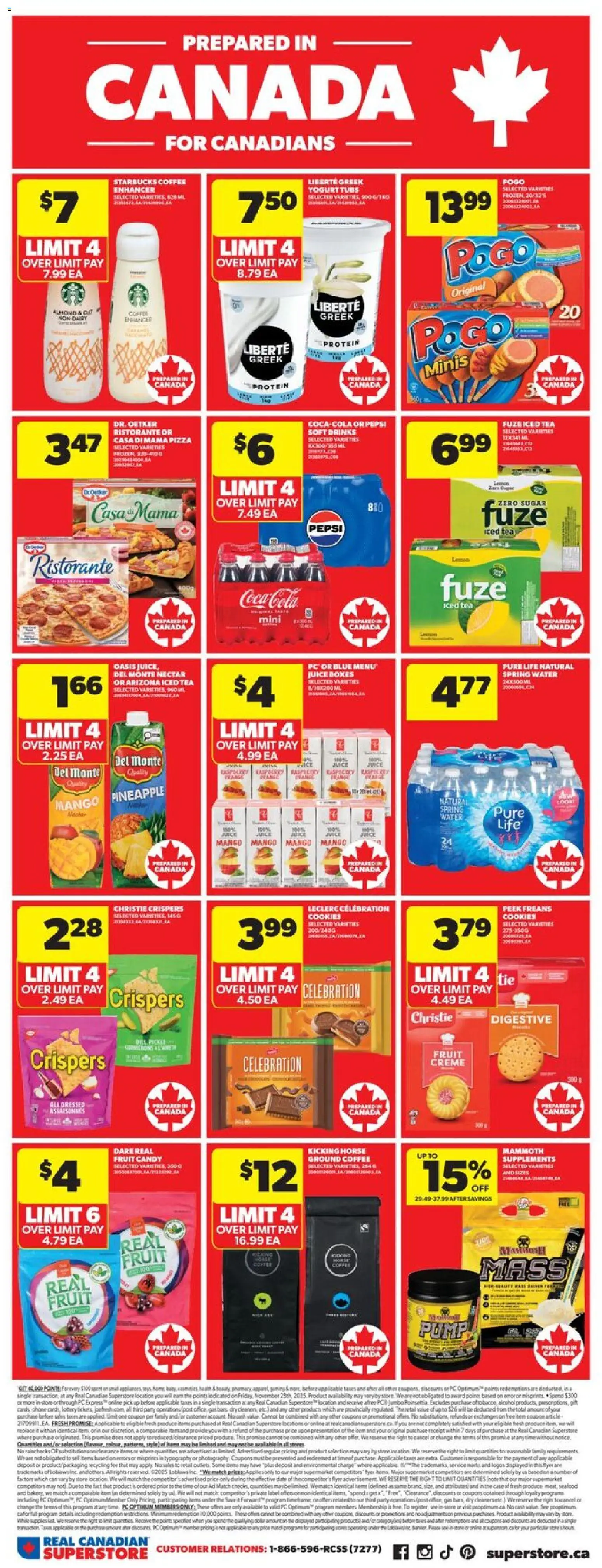 Real Canadian Superstore flyer valid from 27.11.2025 | Page: 11 | Products: Phone, PC, Coffee, Juice