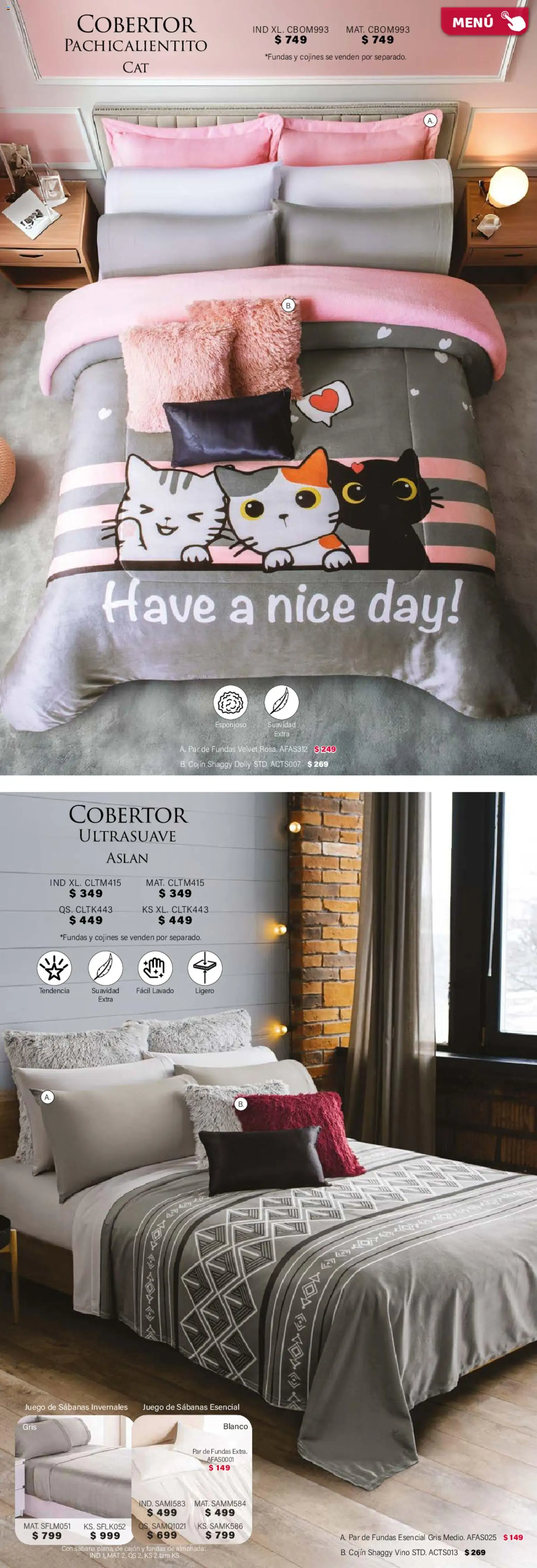 Nuevas ofertas de Colchas Concord válidas en toda la República Mexicana desde el 01.02.2026. ¡Encuentra las mejores ofertas en Colchas Concord catálogo! | Página: 153 | Productos: Cobertor, Juego, Vino, Sabanas