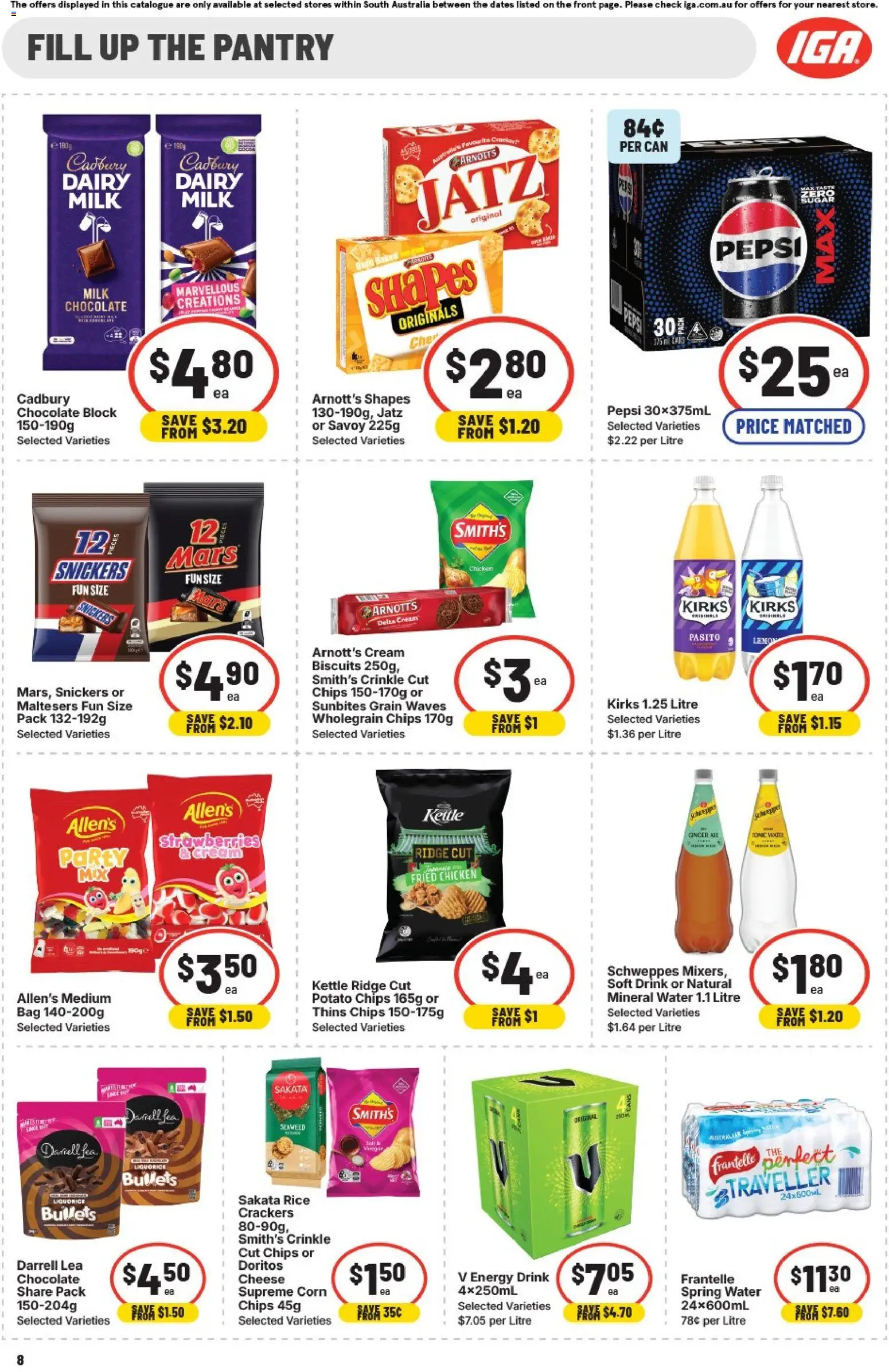 IGA catalogue - valid from 24.12.2025 | Page: 8 | Products: Dairy, Cheese, Rice, Biscuits