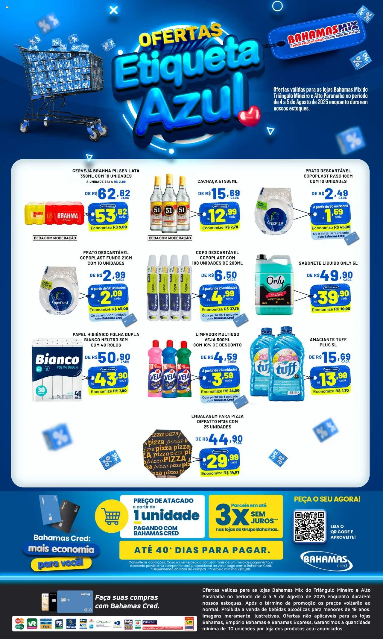 Bahamas Mix Folheto - válido de 04.08.2025 | Página: 2 | Produtos: Pizza, Sabonete, Papel higiênico, Sabonete líquido