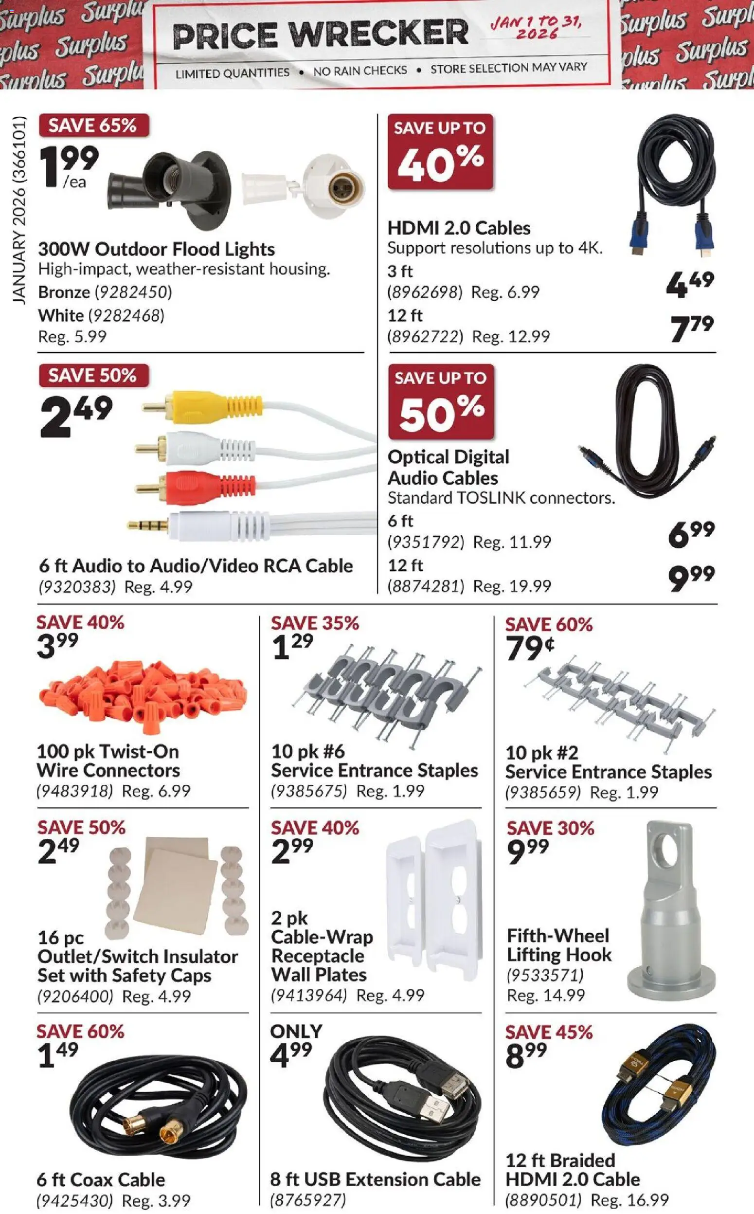 Princess Auto flyer valid from 01.01.2026 | Page: 4 | Products: PC, Audio, Cable