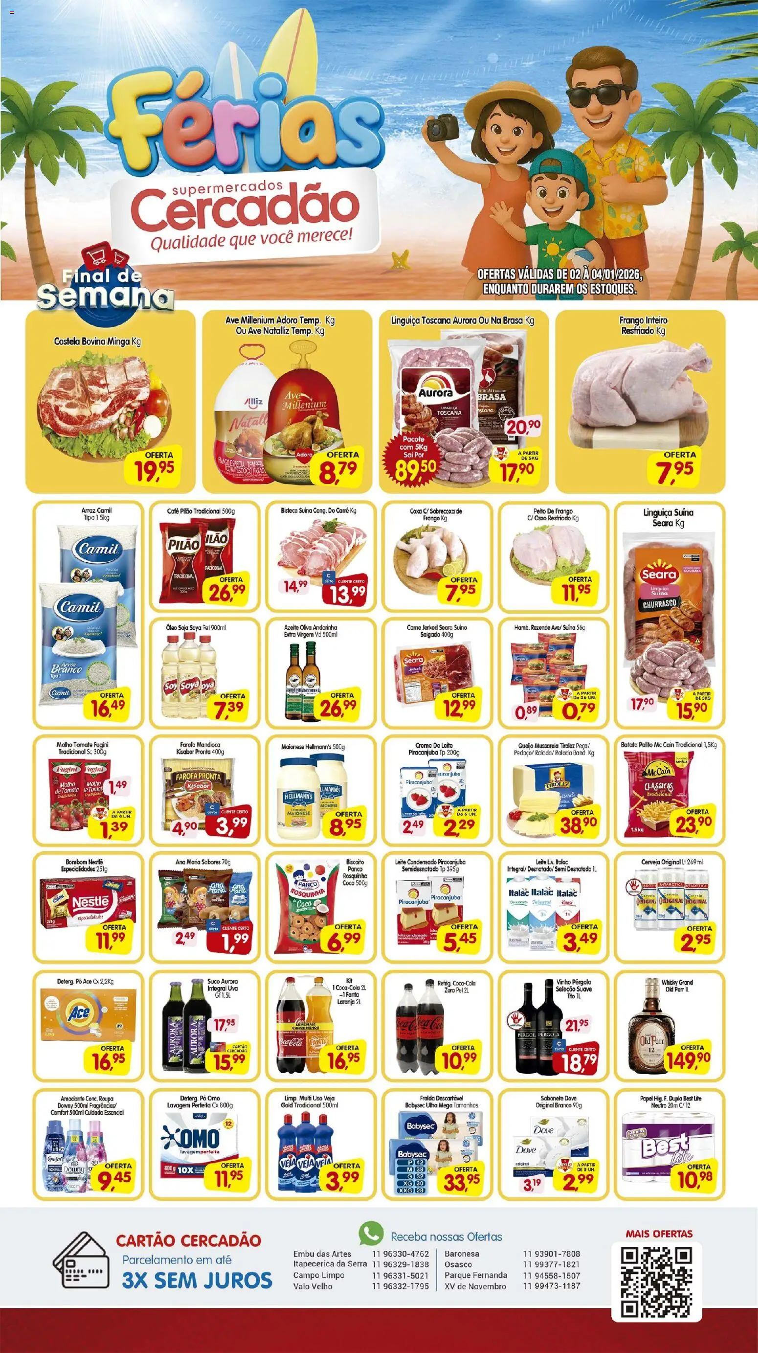 Cercadão Folheto - válido de 02.01.2026 | Página: 1 | Produtos: Leite, Queijo, Café, Leite condensado