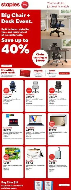 Preview of Staples weekly flyer / circulaire from shop Staples valid from 24.10.2025