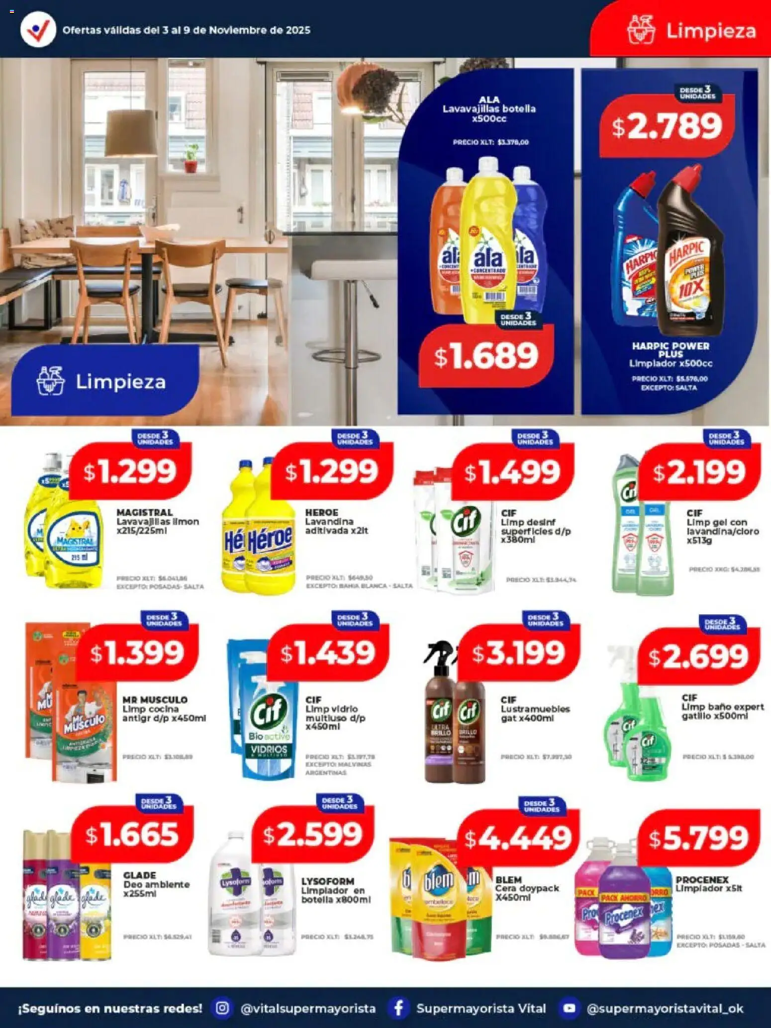Vital - Ofertas - Posadas │ válido desde el 03.11.2025 | Página: 6 | Productos: Botella, Cocina, Lavavajillas, Baño