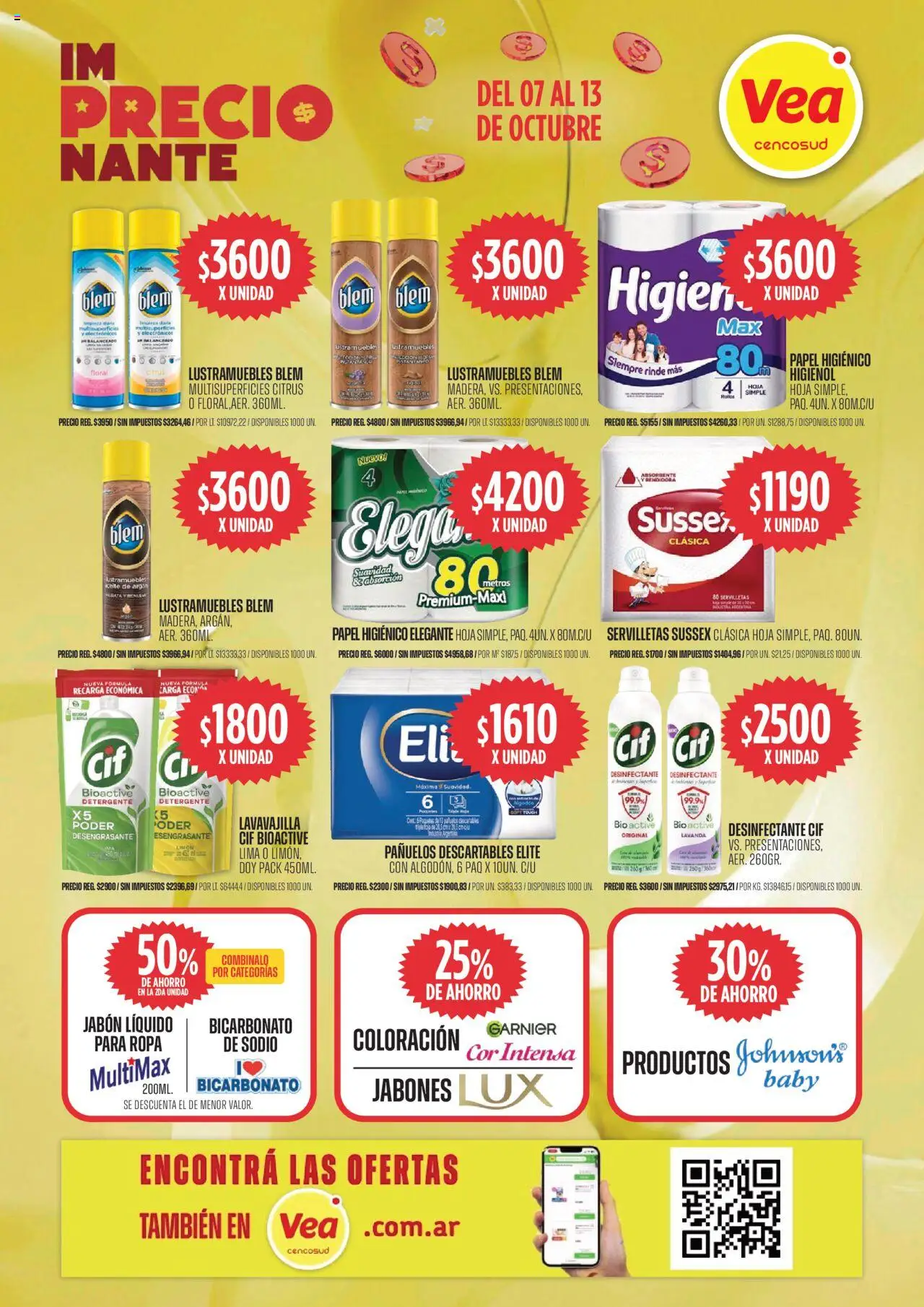 Vea ofertas │ válido desde el 07.10.2025 | Página: 7 | Productos: Desinfectante, Servilletas, Detergente, Ropa