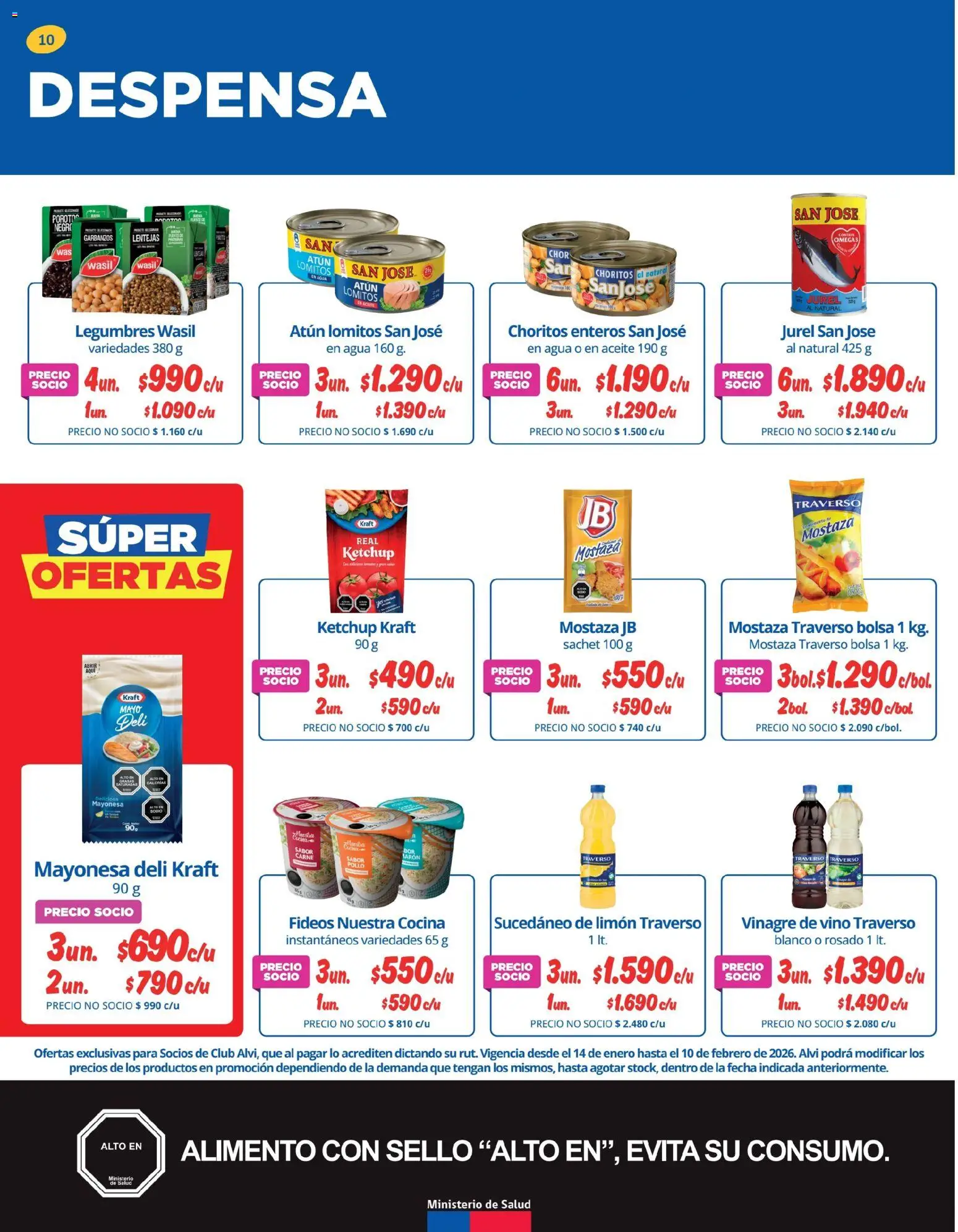 Alvi catálogo │ válido desde el 14.01.2026 | Página: 10 | Productos: Limón, Lentejas, Aceite, Mostaza