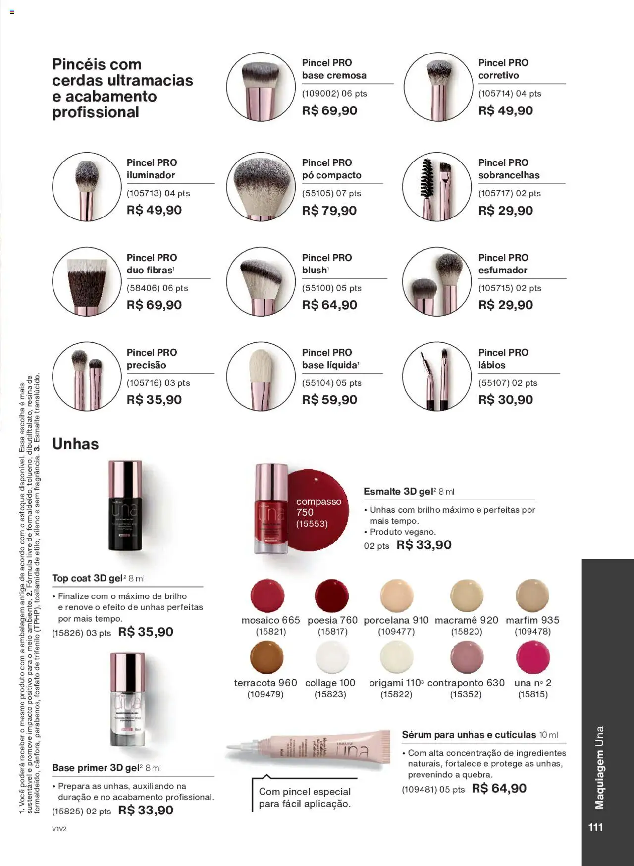 Natura Folheto - válido de 01.10.2025 | Página: 111 | Produtos: Pó compacto, Maquiagem, Sérum, Top coat