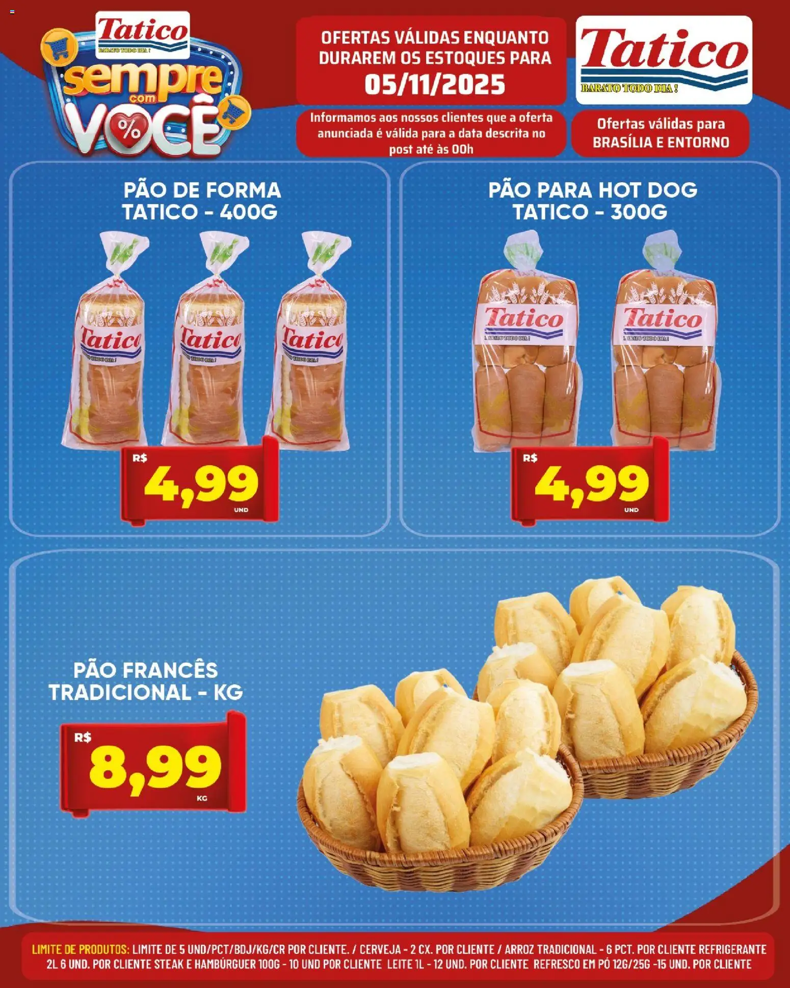 Tatico Folheto - válido de 06.11.2025 | Página: 34 | Produtos: Pó, Cerveja, Pão de forma, Pão francês