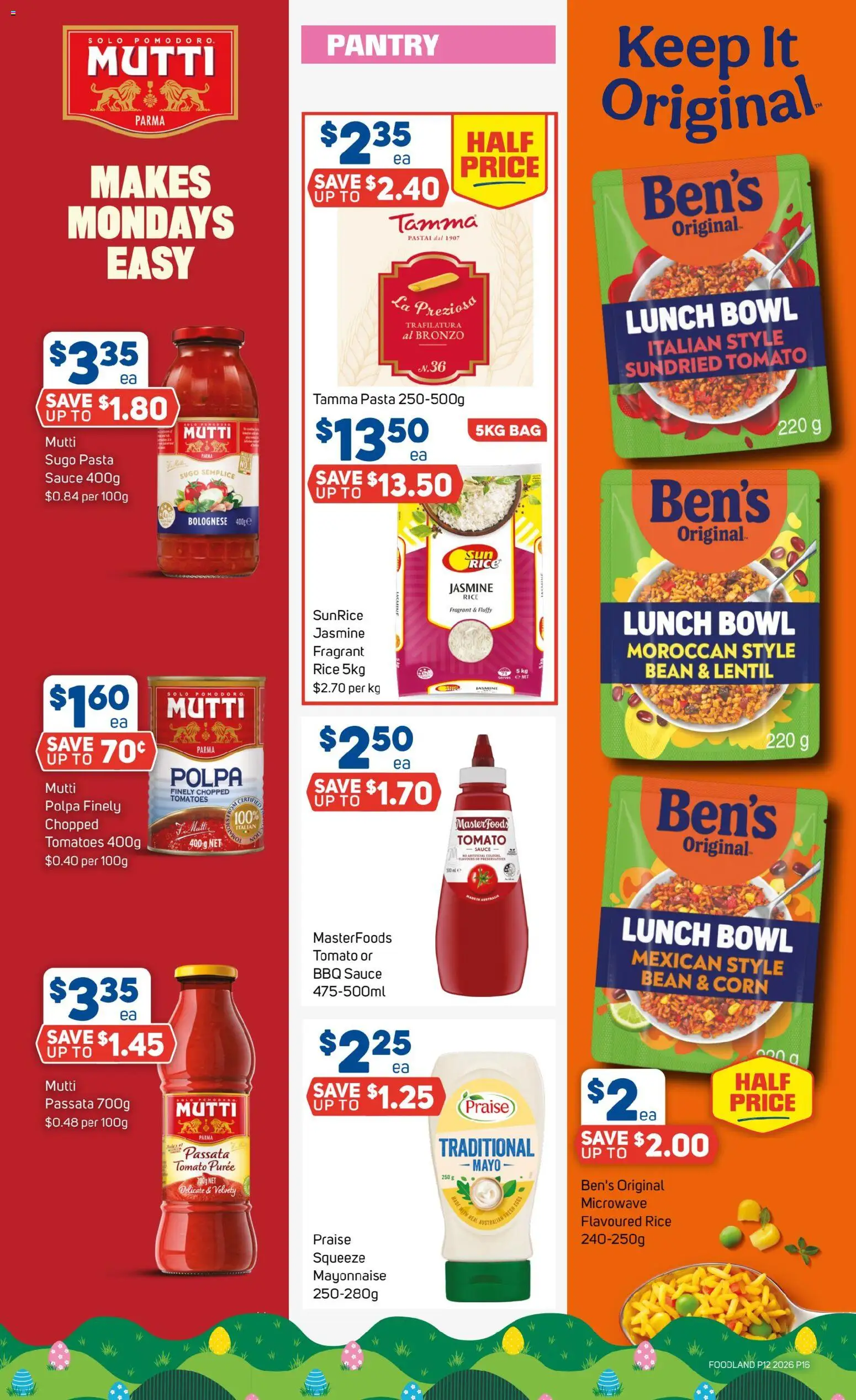 Foodland catalogue - valid from 18.03.2026 | Page: 16 | Products: BBQ Sauce, Tomatoes, Mayonnaise, Bag