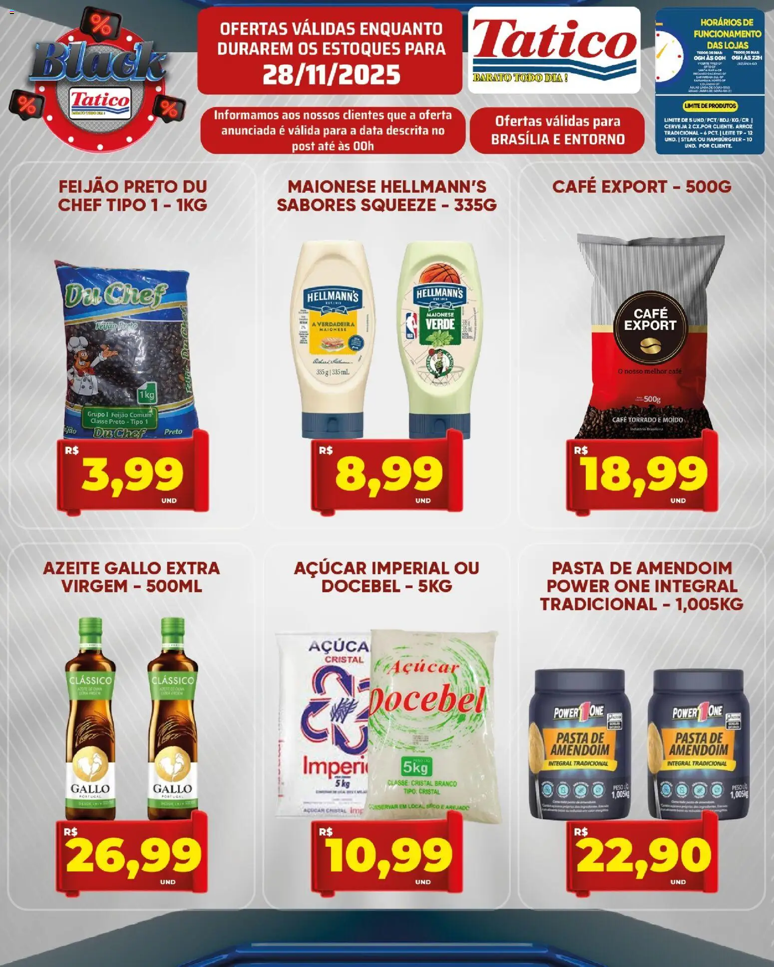 Tatico Folheto - válido de 28.11.2025 | Página: 4 | Produtos: Amendoim, Feijão, Pasta, Maionese