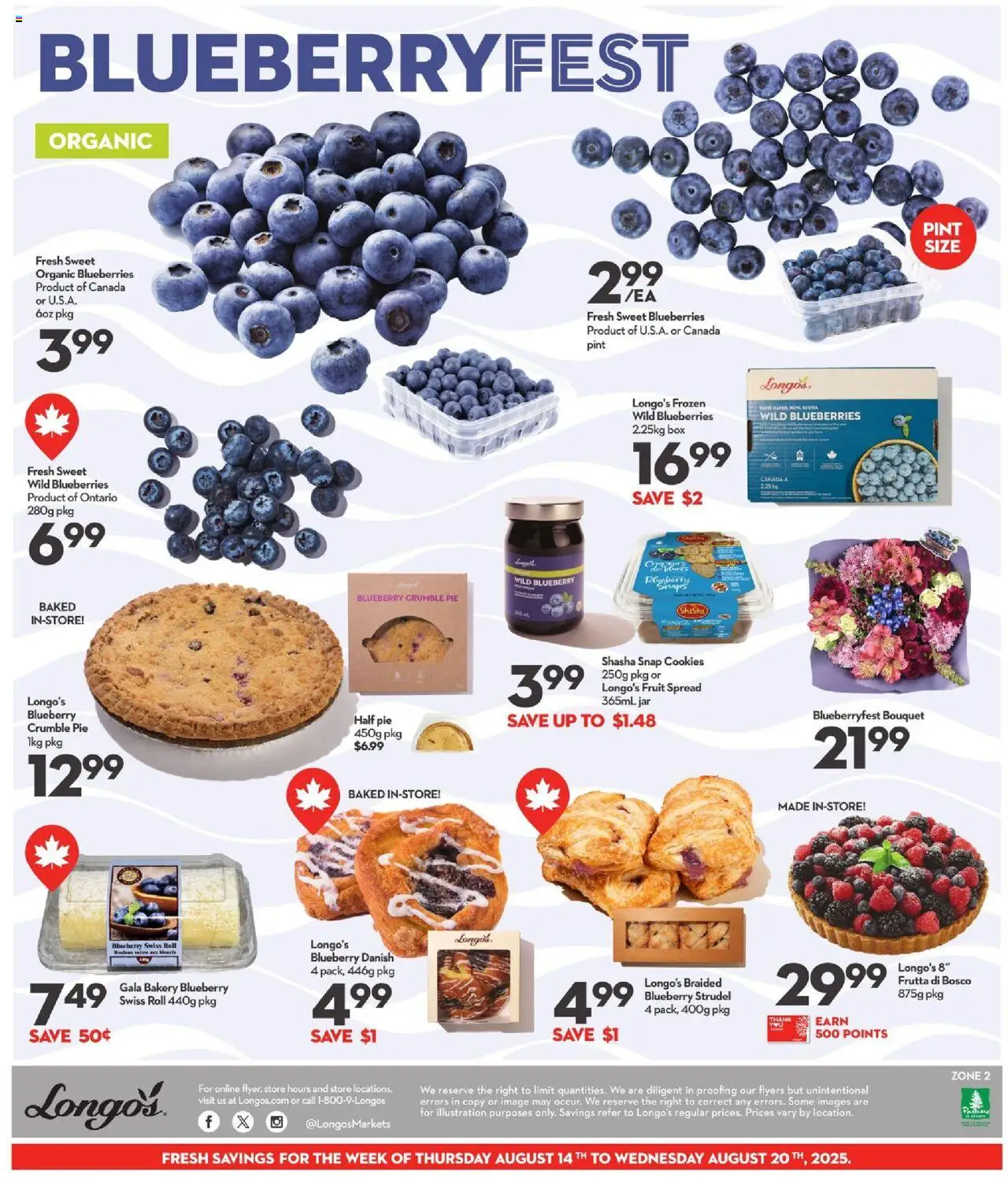 Longo's flyer valid from 14.08.2025 | Page: 3 | Products: Cookies, Bakery, Box