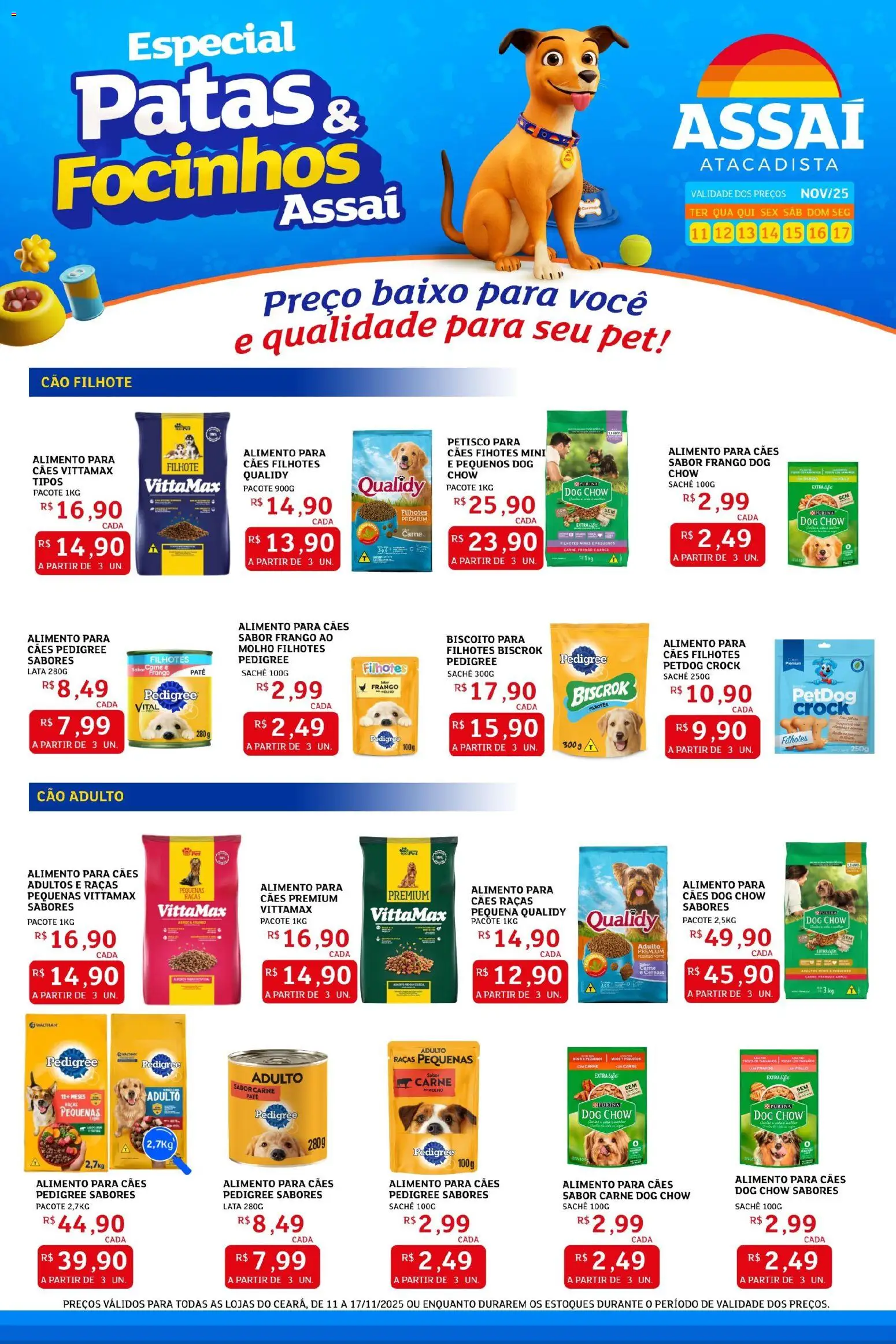 Assaí Atacadista Folheto - válido de 11.11.2025 | Página: 1 | Produtos: Biscoito, Carne, Baixo, Frango
