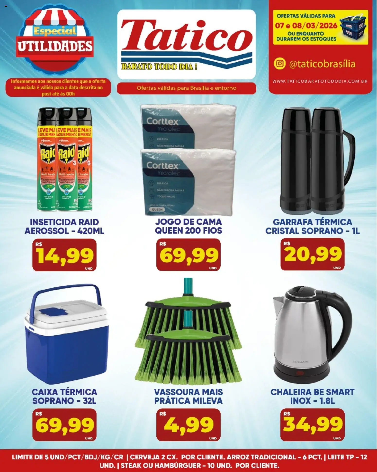 Tatico Folheto - válido de 09.03.2026 | Página: 34 | Produtos: Garrafa térmica, Caixa, Hambúrguer, Inseticida